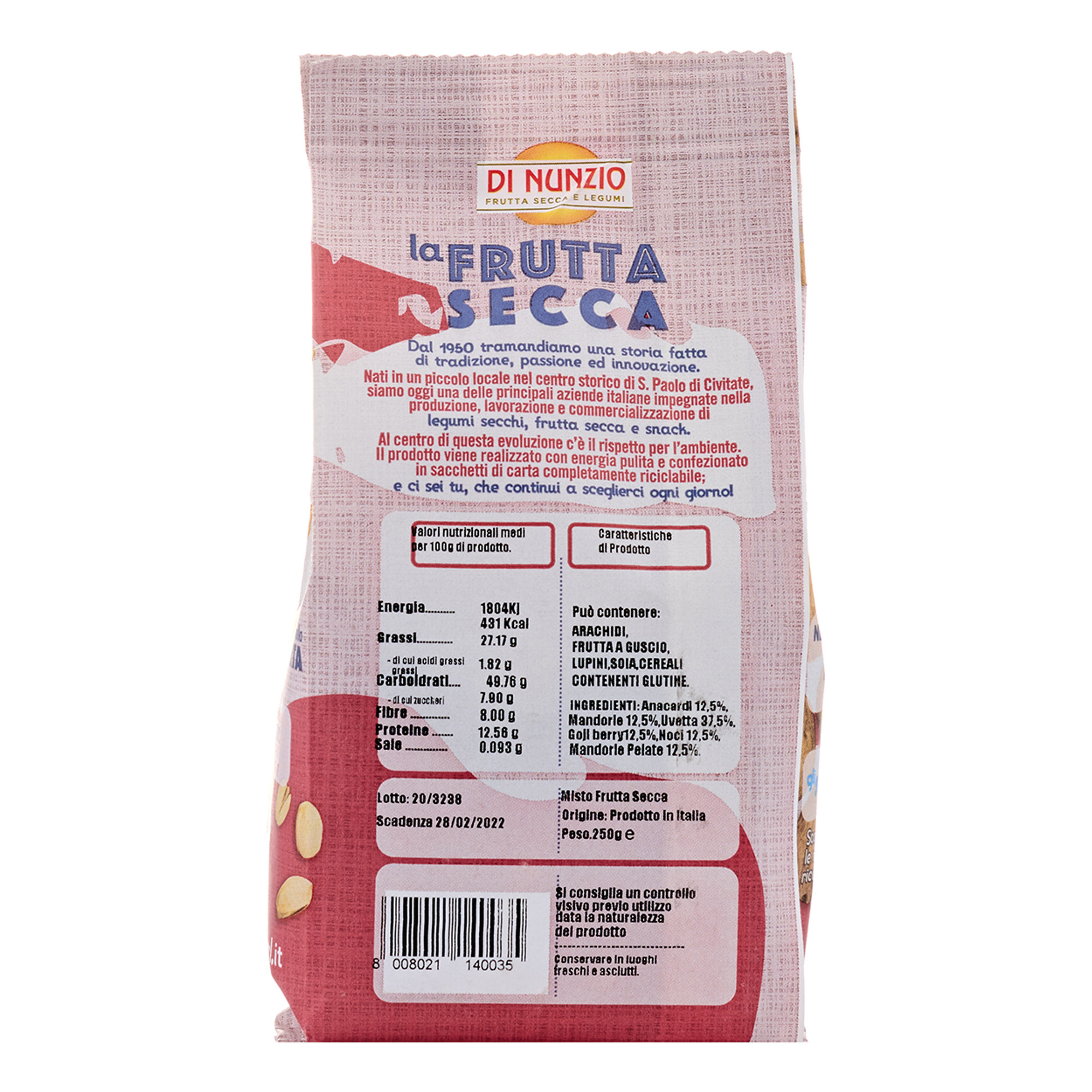 10 confezioni Frutta Secca - "Gran Degustazione" Di Nunzio vista2