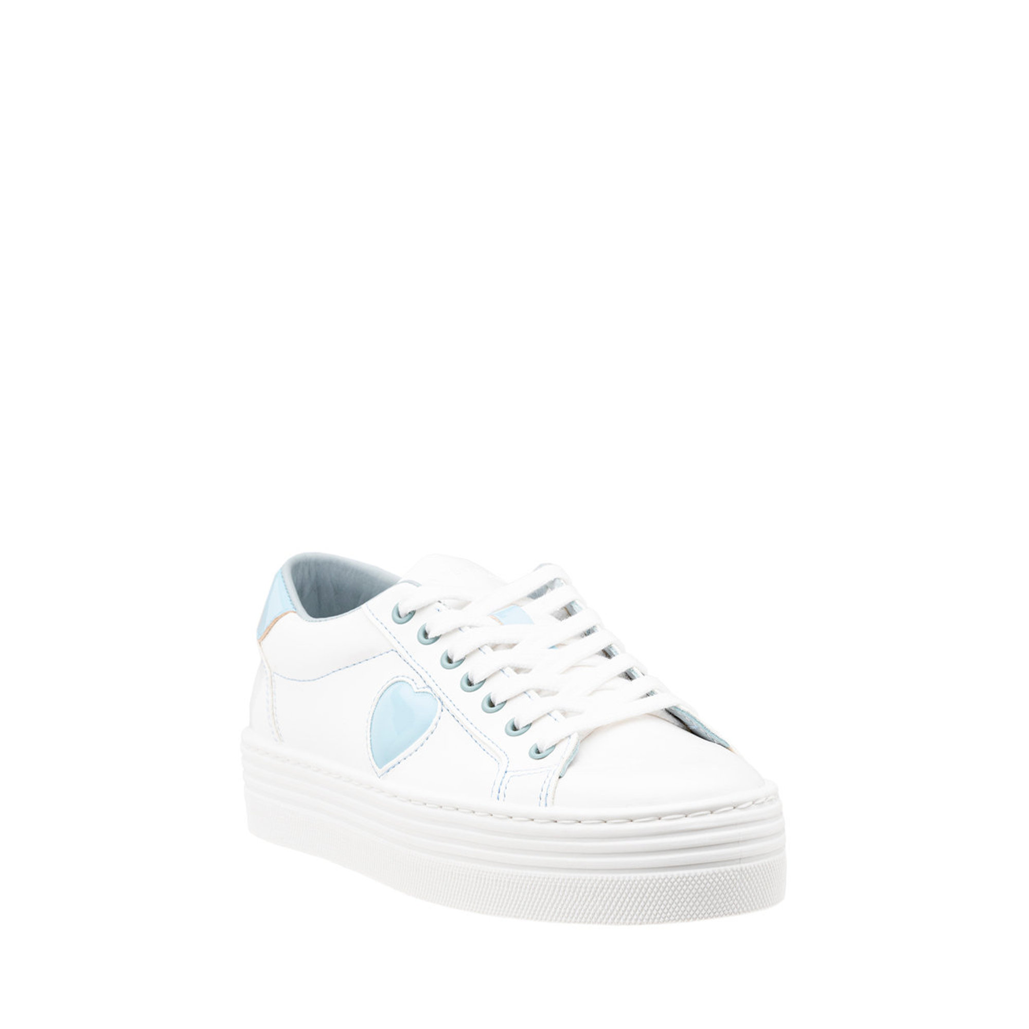 Chiara Ferragni Sneakers in vernice con cuore azzurro Chiara Ferragni  vista1