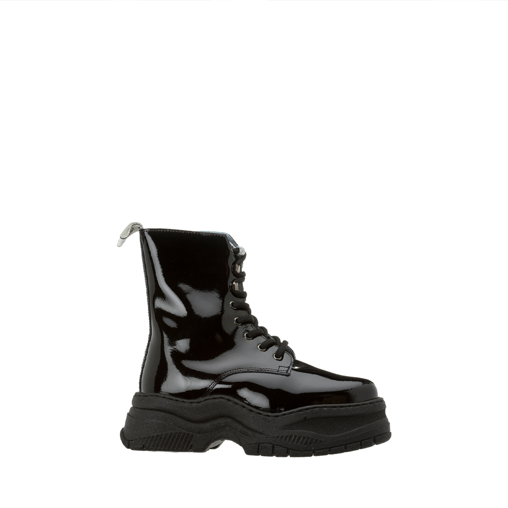 Chiara Ferragni Anfibi flatform in vernice color nero Chiara Ferragni  vista0