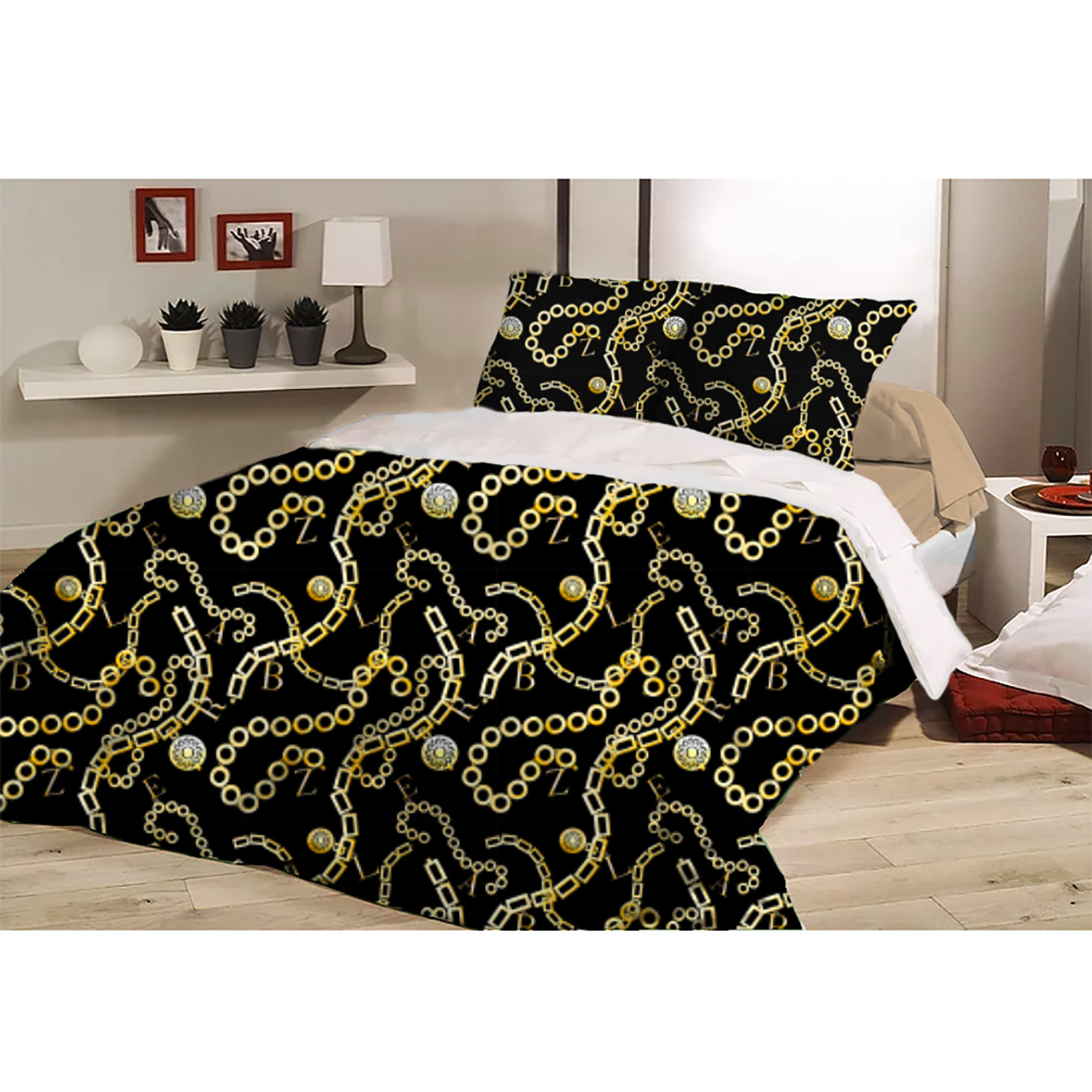 Parure Copripiumino Gold black Blazer Charm vista0