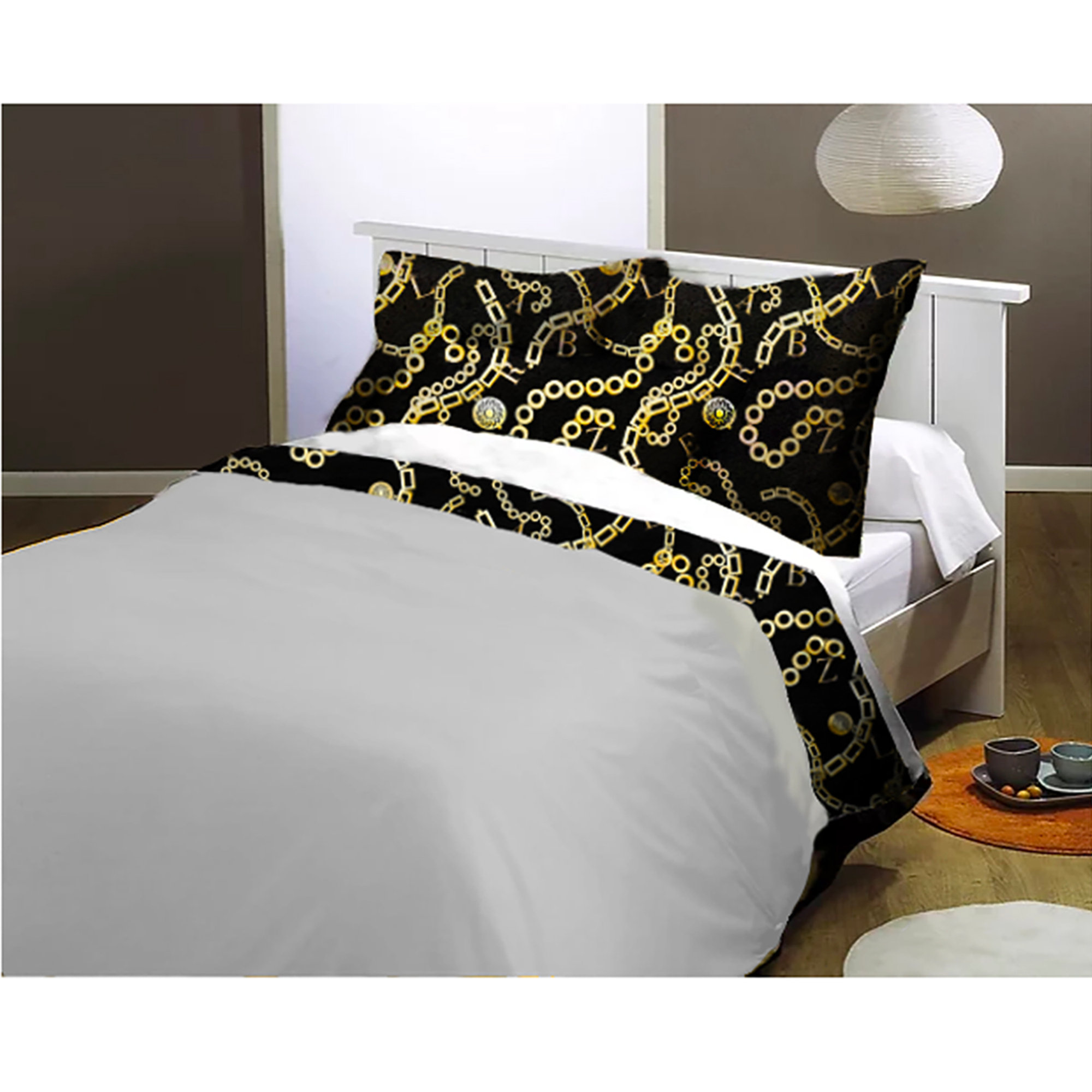 Parure lenzuola Gold black Blazer Charm vista1