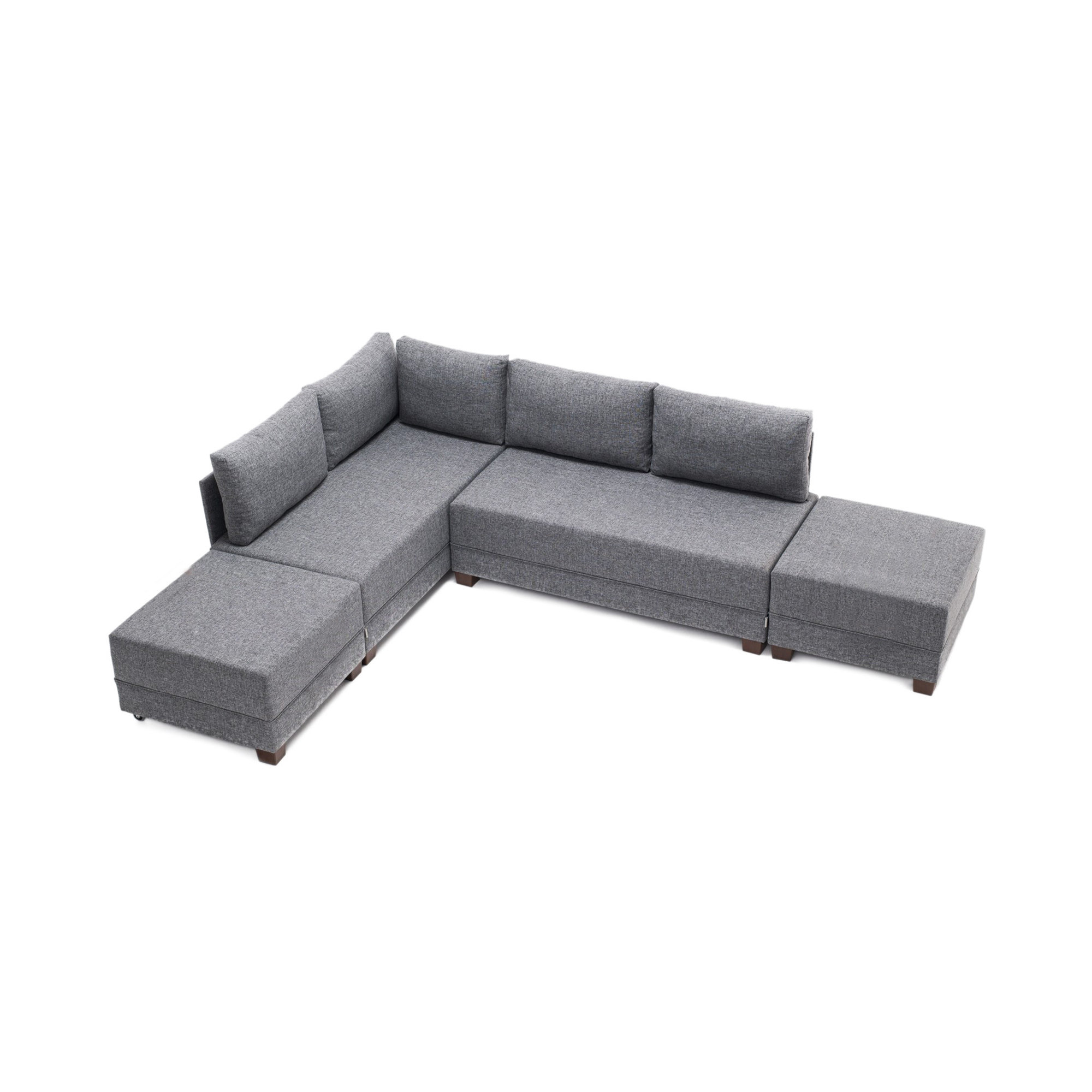 Sofá cama esquinero izquierdo Fly - Gris Atelier Del Sofa vista2