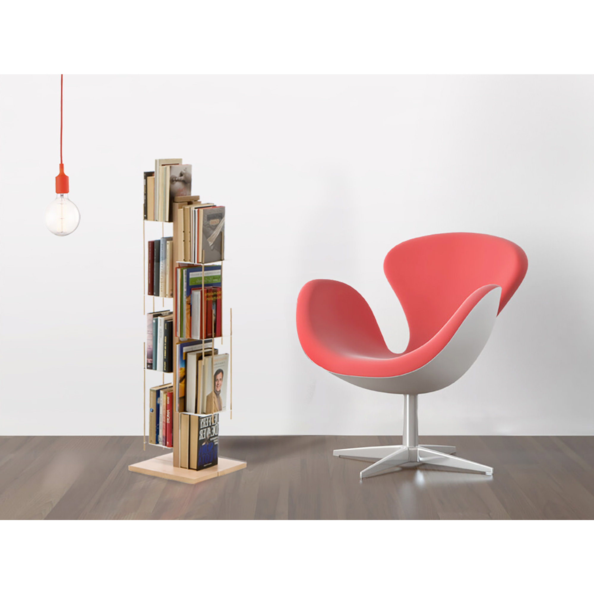 Zia Veronica libreria a colonna h150 in faggio naturale Le zie di Milano vista6