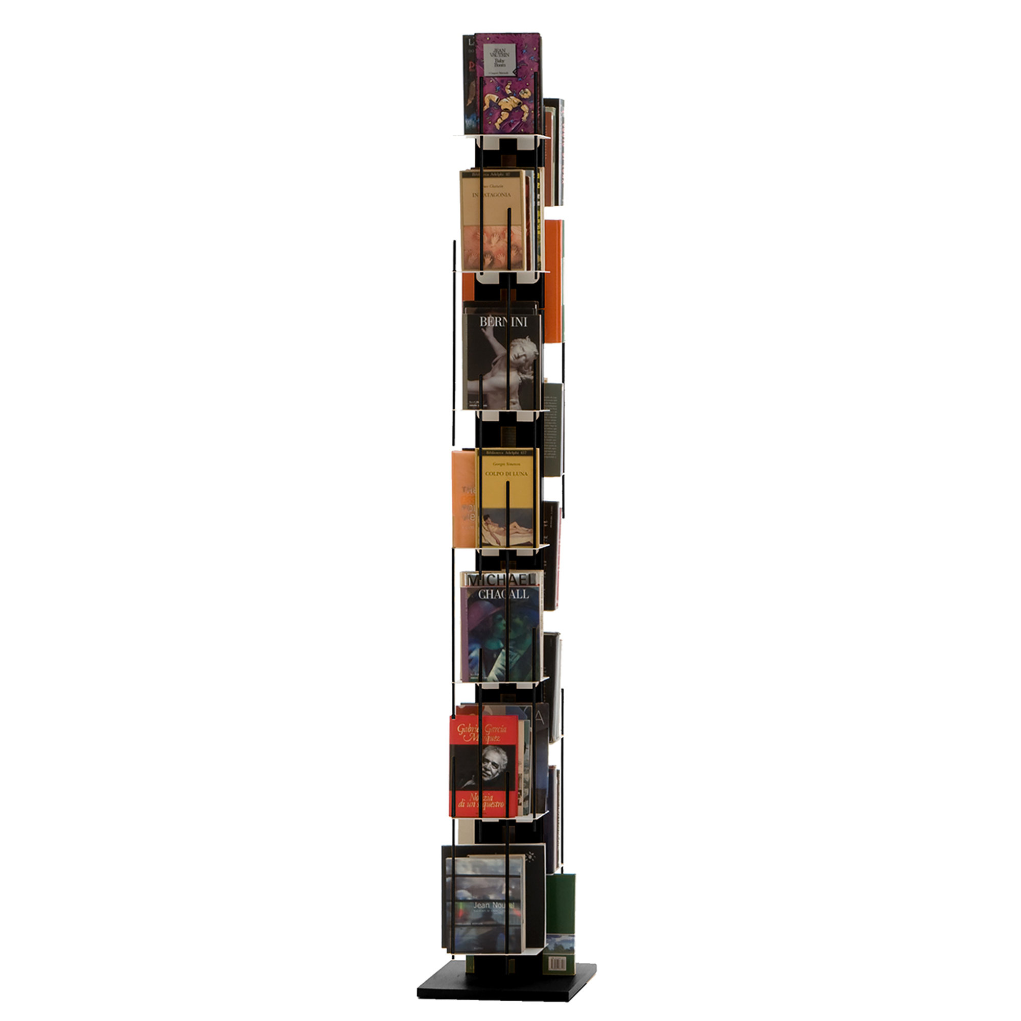 Zia Veronica libreria a colonna h195 in faggio tinto nero Le zie di Milano vista0
