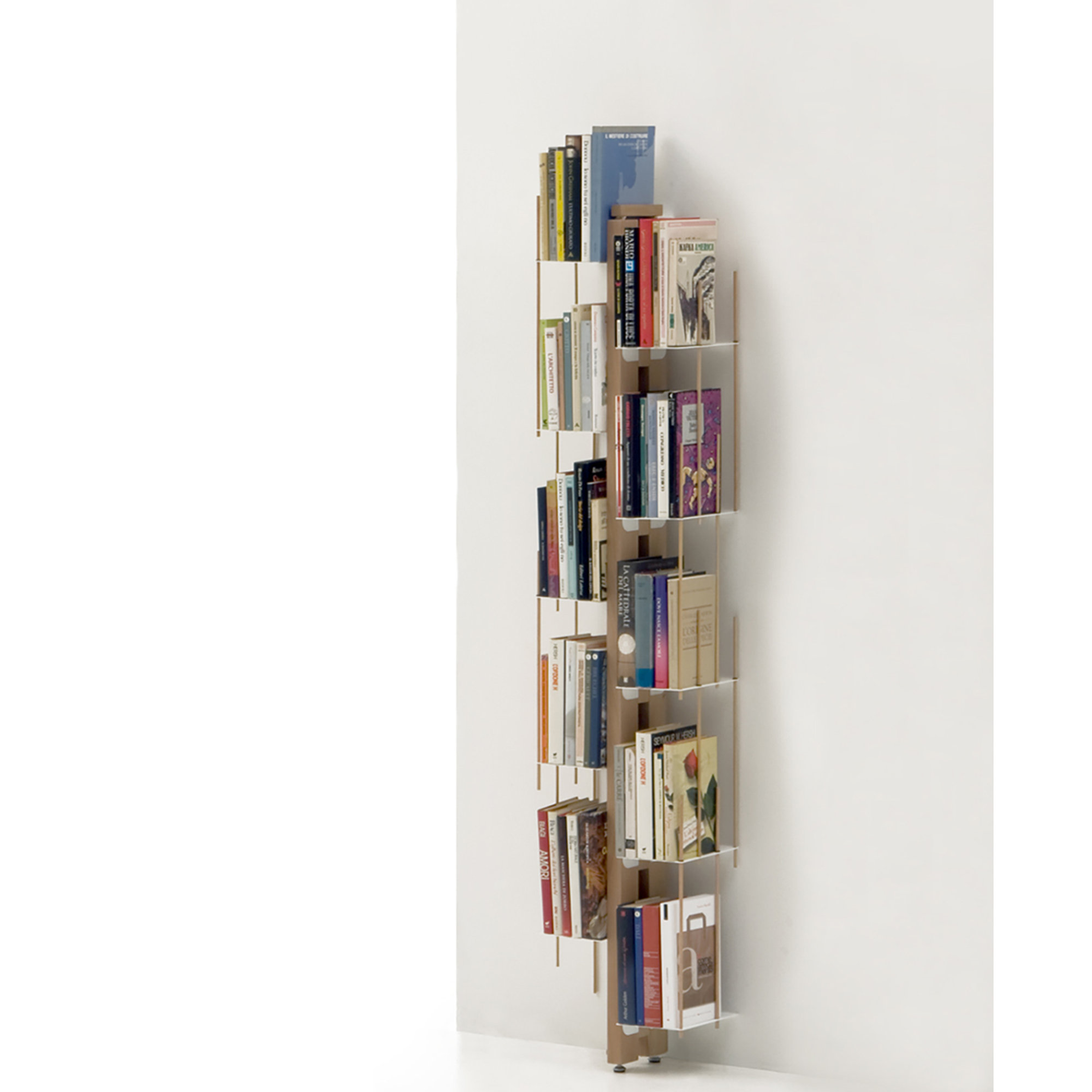 Zia Veronica libreria a parete h150 in faggio naturale Le zie di Milano vista0