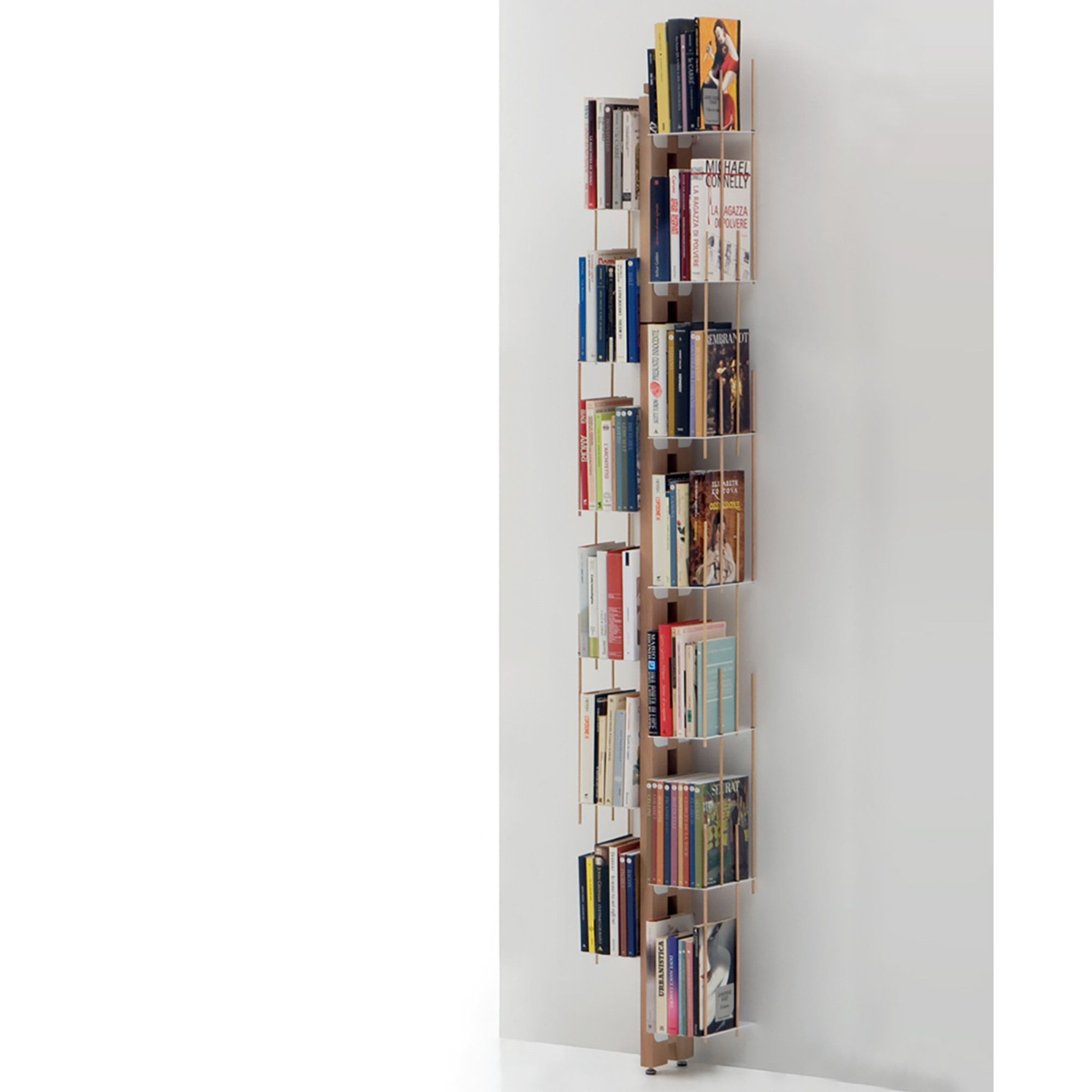 Zia Veronica libreria a parete h195 in faggio naturale Le zie di Milano vista0