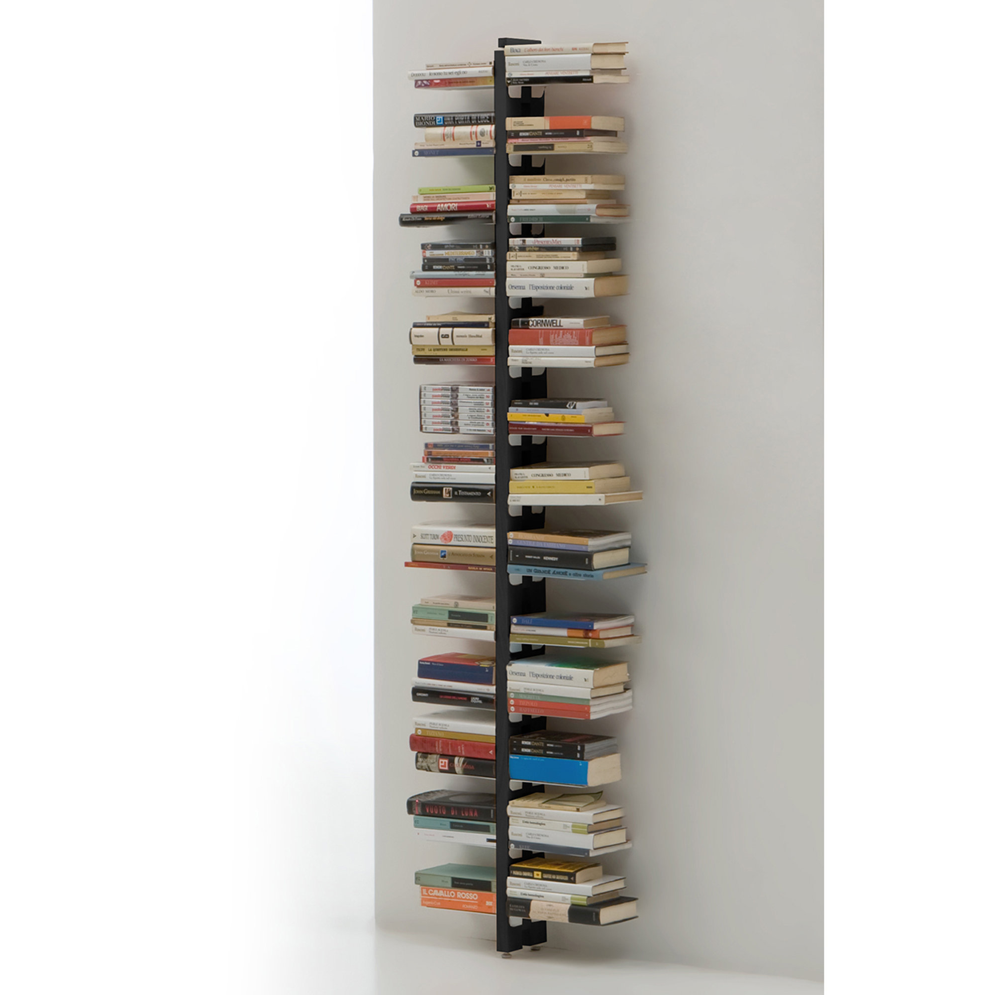 Zia Bice libreria a parete h195 in faggio tinto nero Le zie di Milano vista0