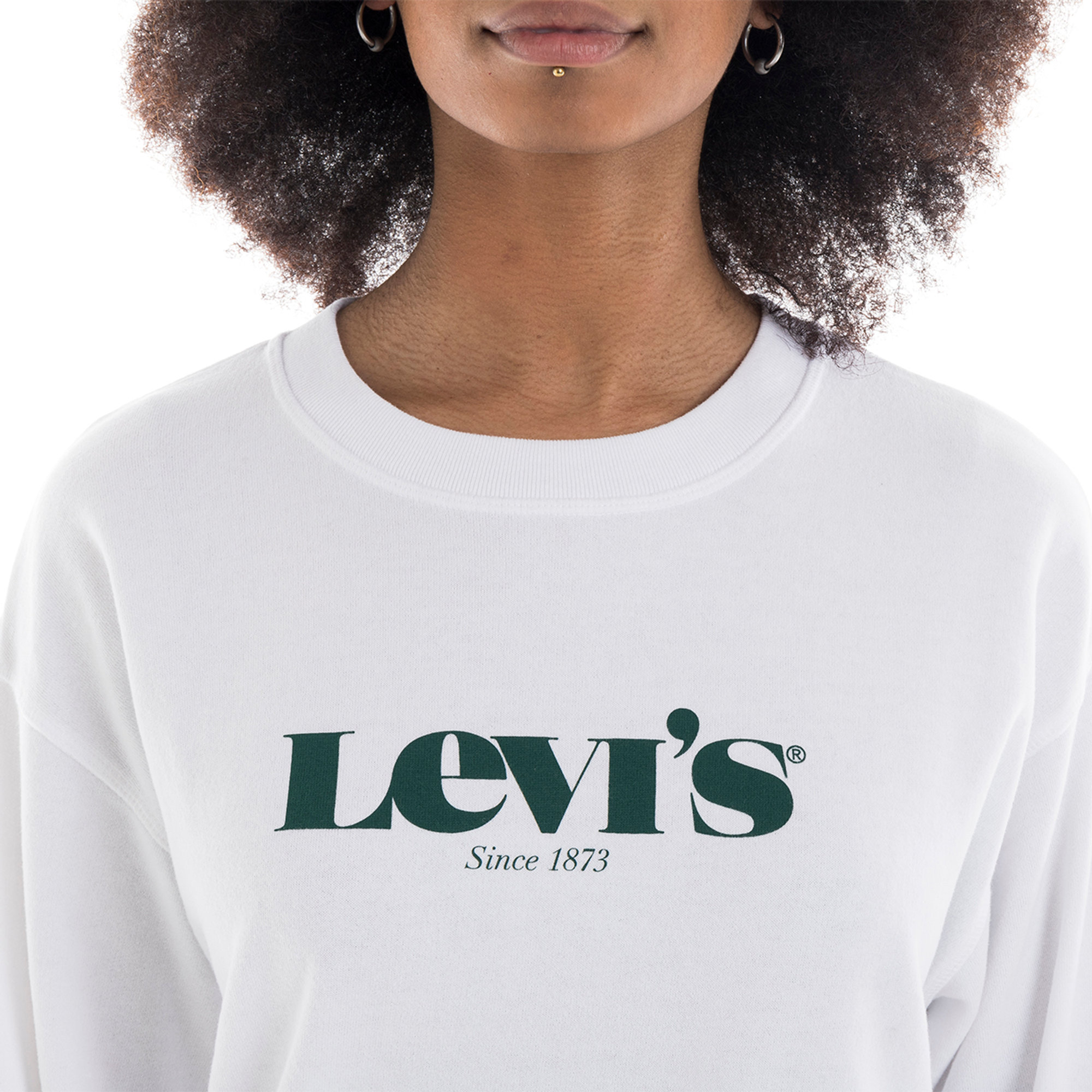 Felpa a girocollo Levi's® bianca Levi's vista2