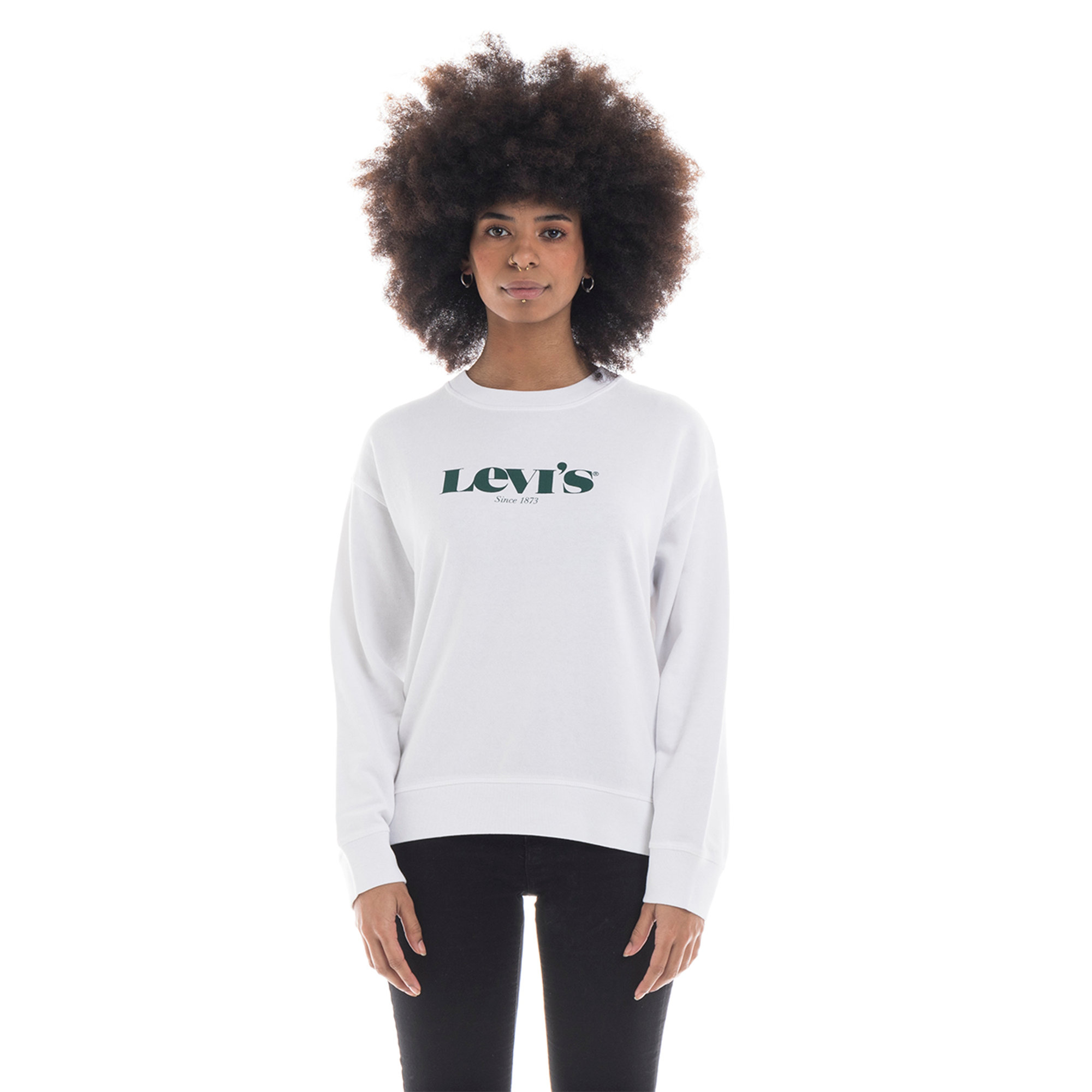 Felpa a girocollo Levi's® bianca Levi's vista0