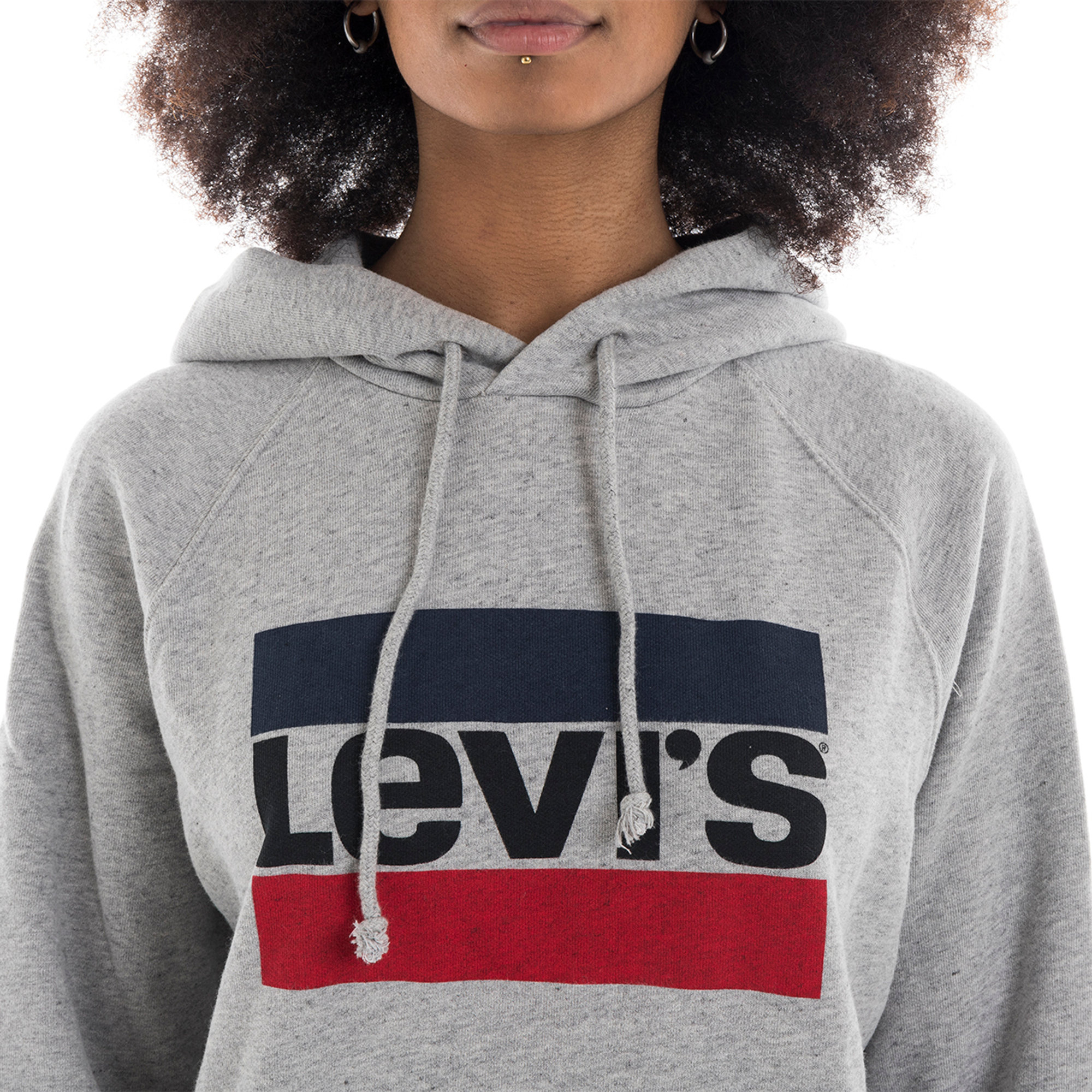 Felpa con cappuccio Levi's® grigia Levi's vista2