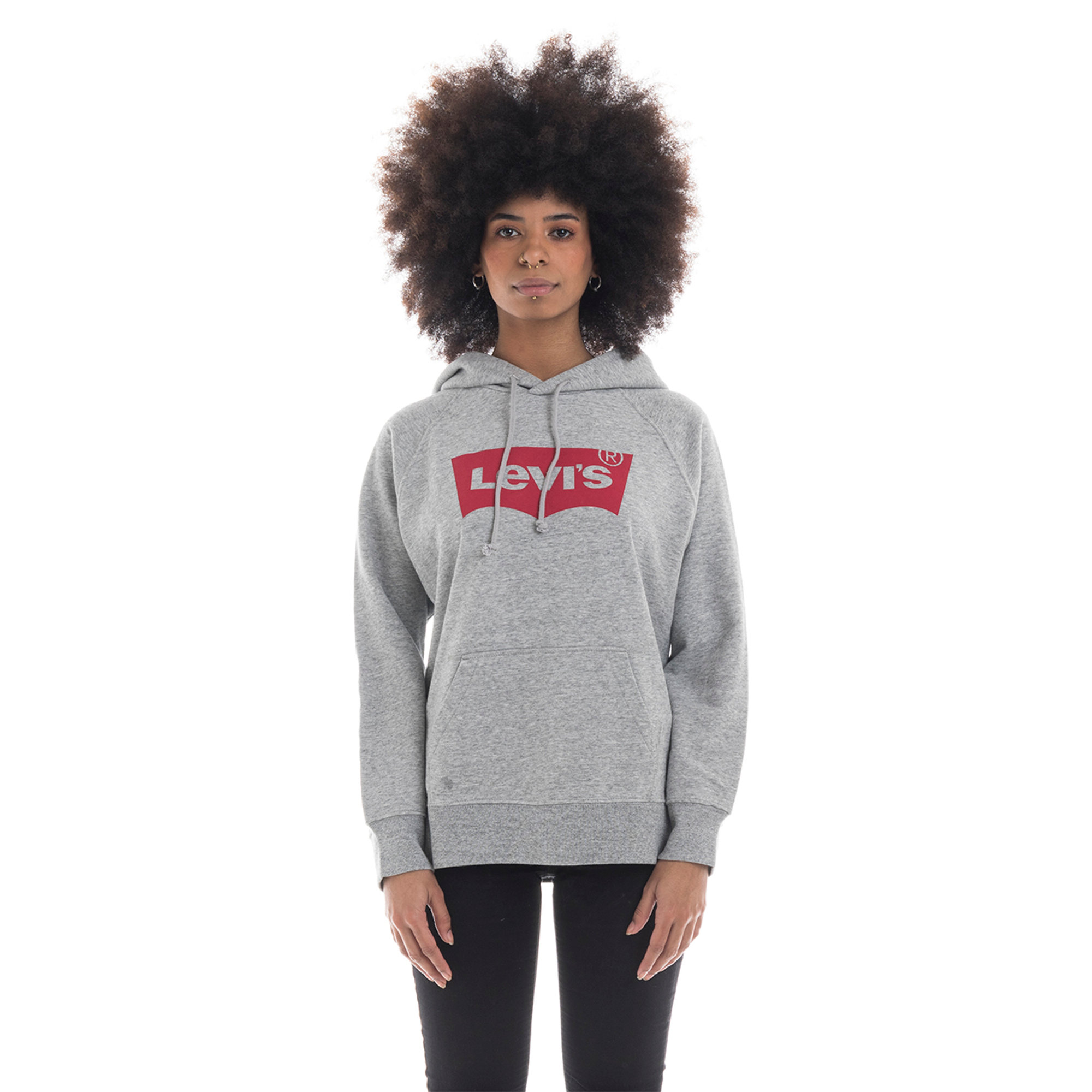 Felpa con cappuccio Levi's® grigio melange Levi's vista0
