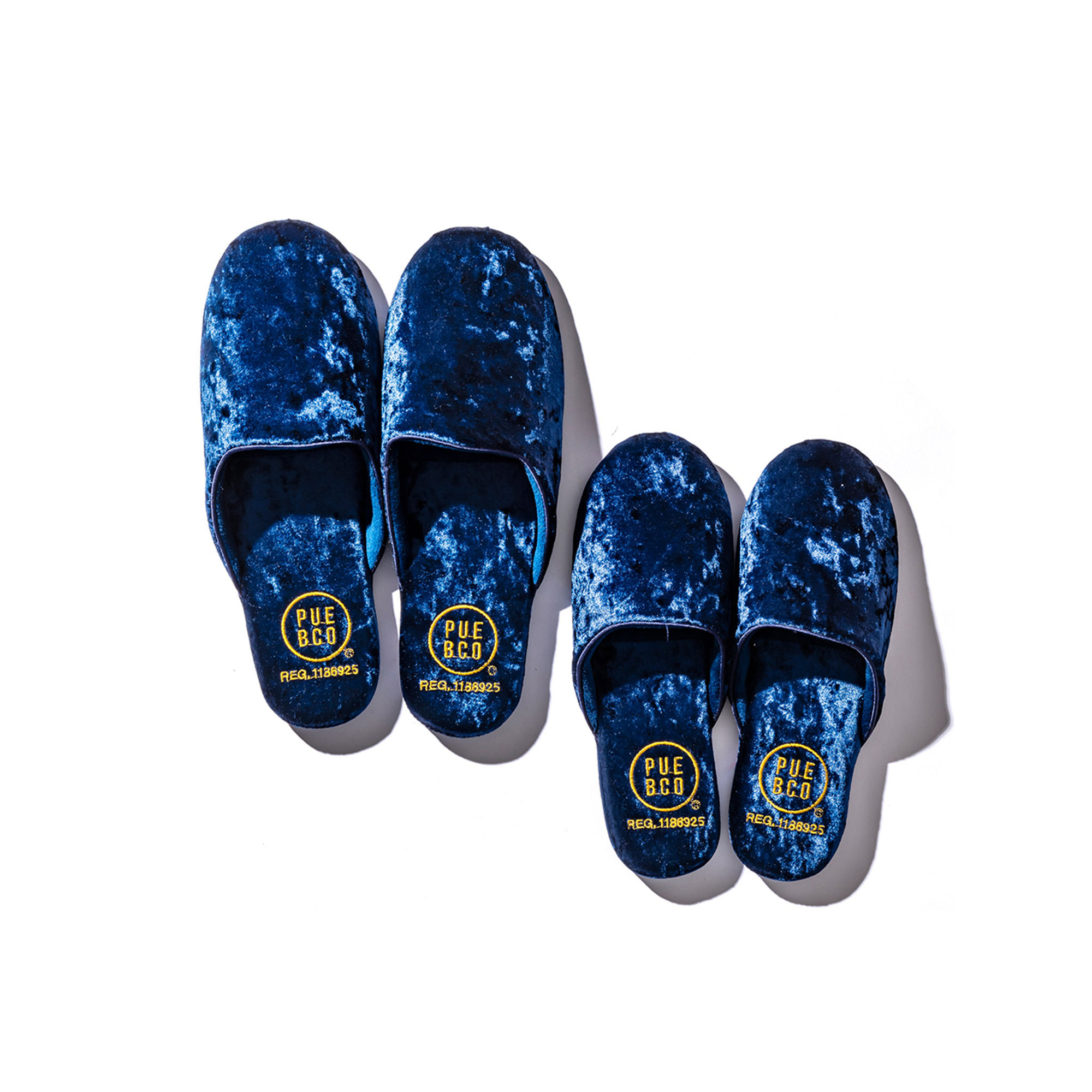 Pantofole blu piccole Puebco vista1