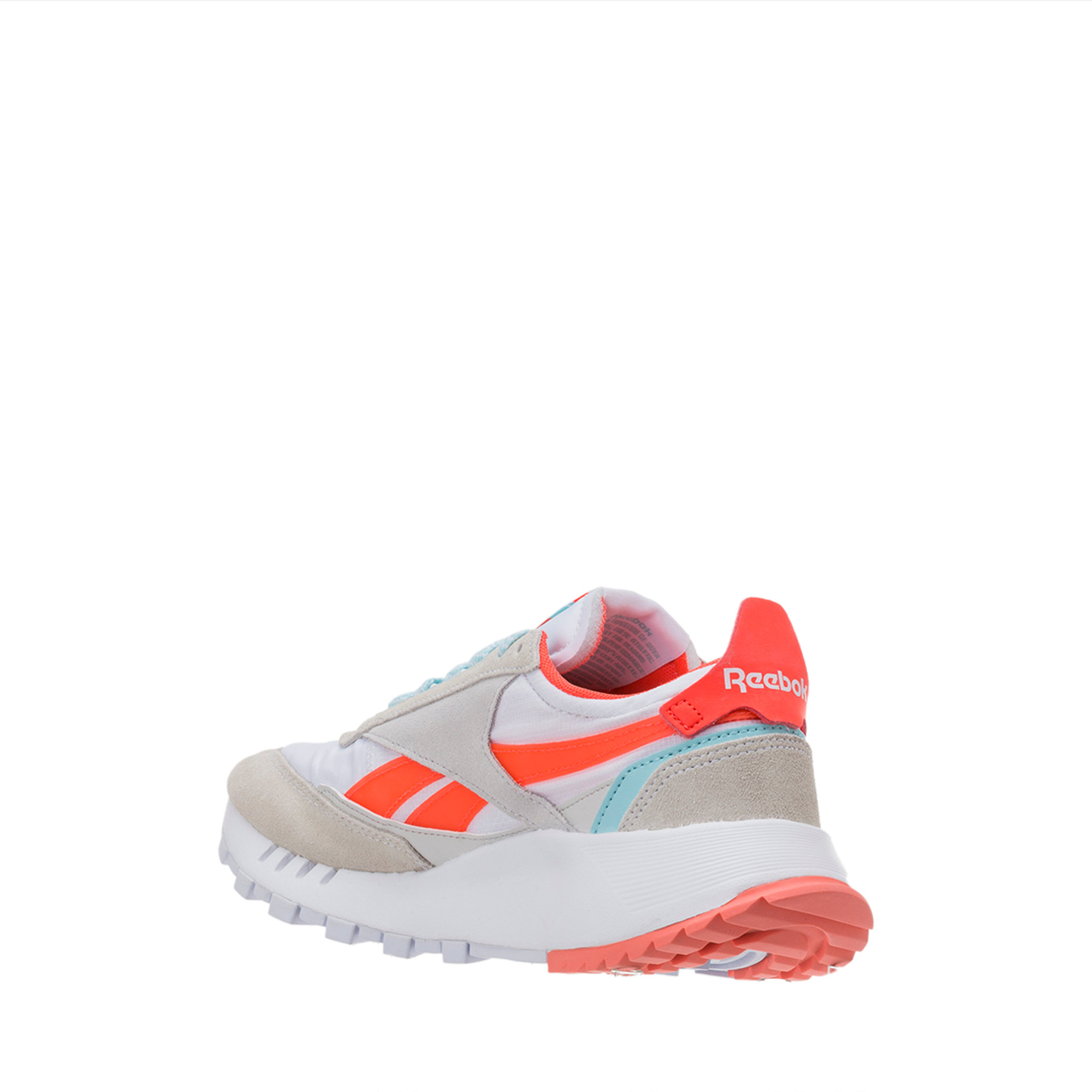 Reebok Classic Leather Legacy bianco e arancio fluo Reebok vista2