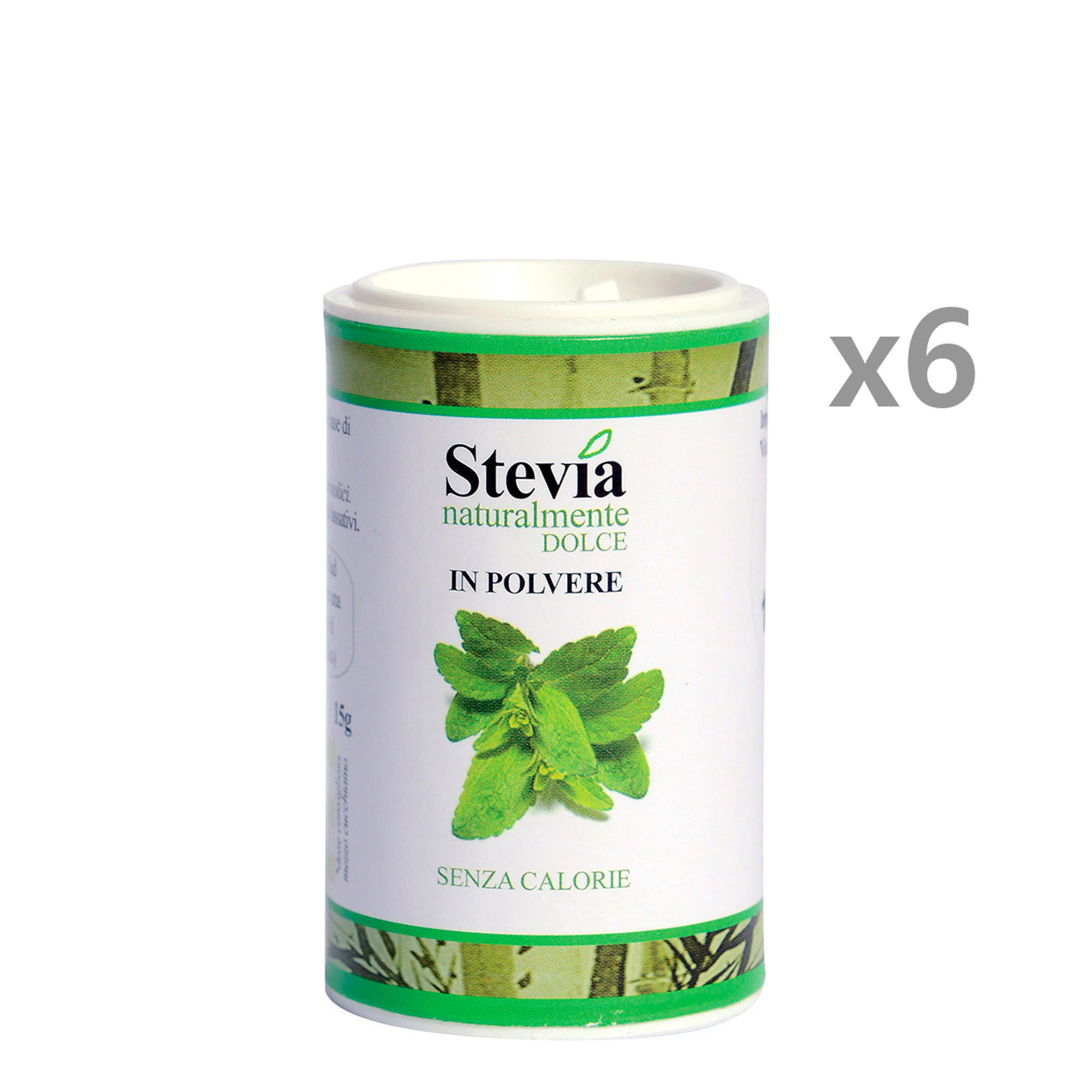 6 confezioni - Stevia in polvere 15 gr Stevia vista0
