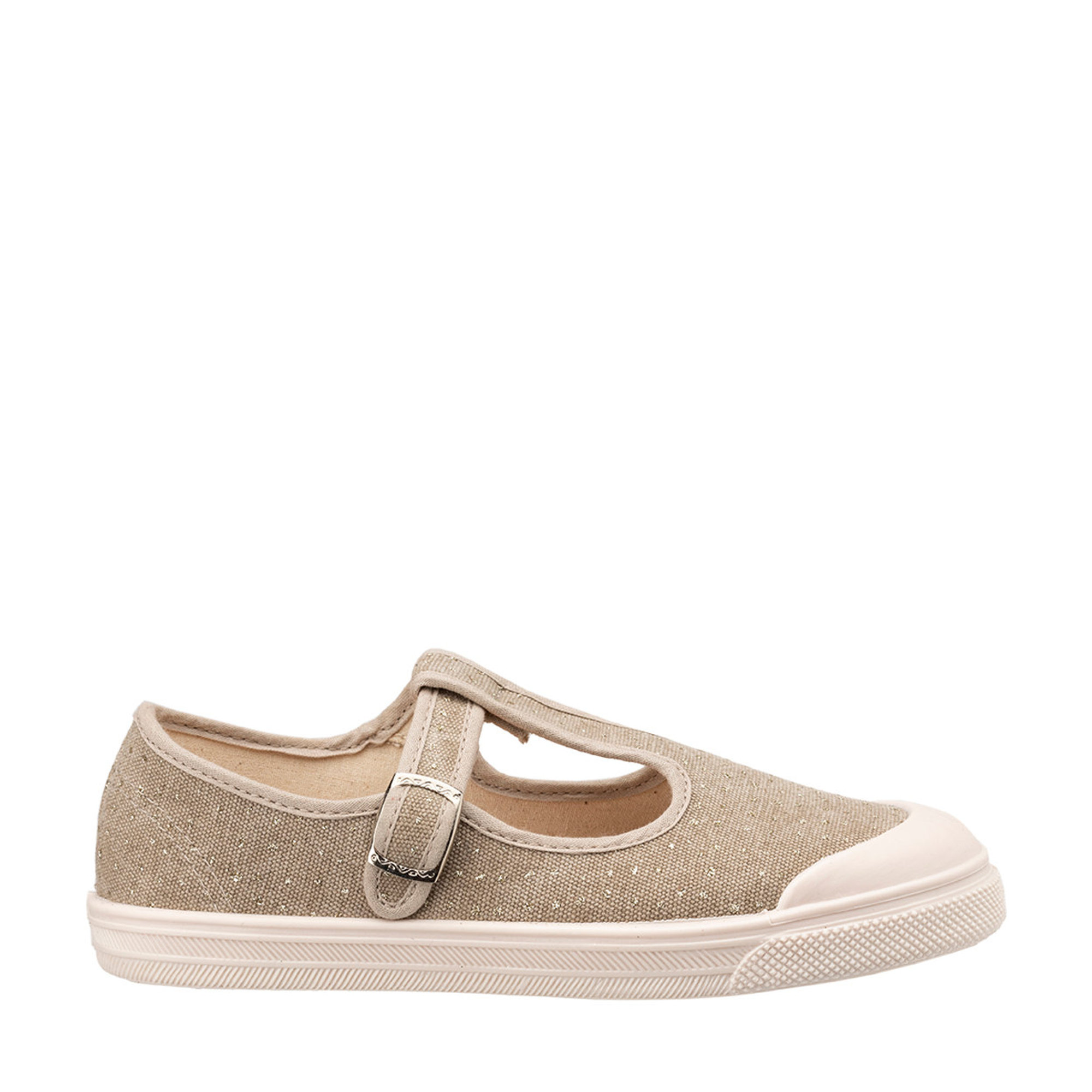 Sneakers a T in tela sabbia Pepè shoes vista0