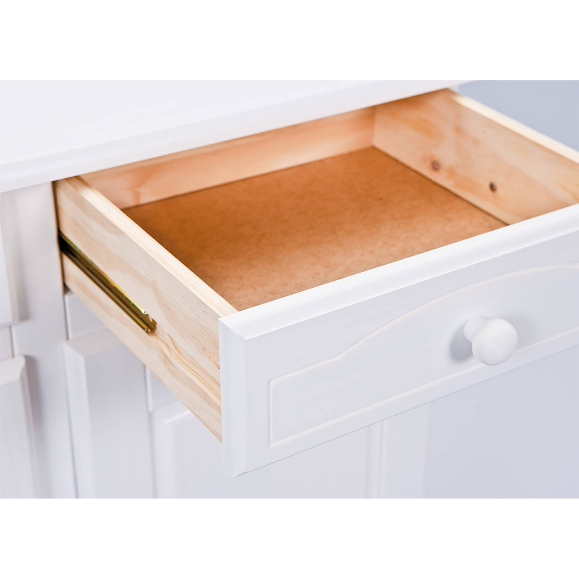 Credenza a due ante e due cassetti, colore bianco, cm 88 x 198 x 32 Saldi invernali vista8