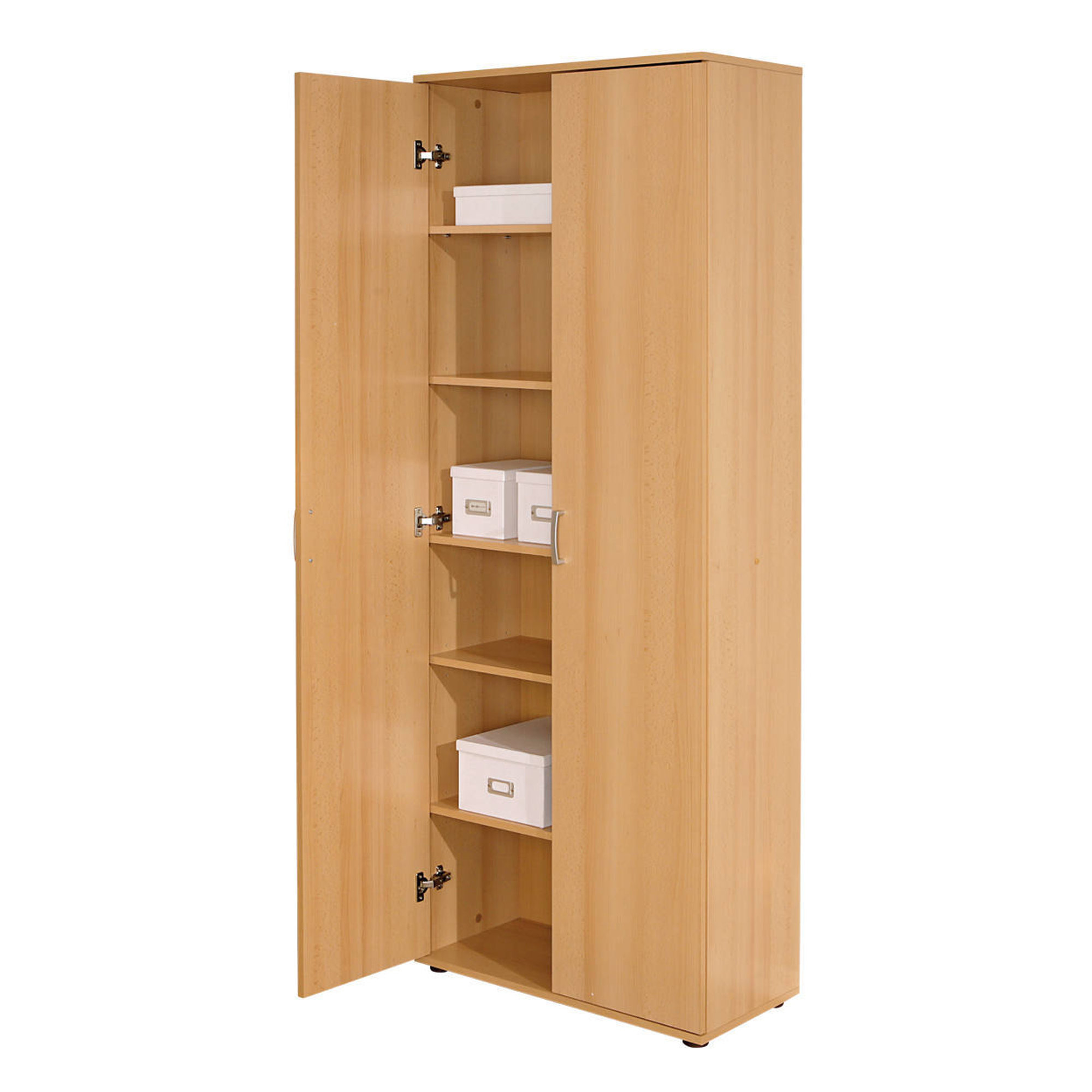Armadio a due ante con ripiani in laminato, Misure 70 x 189 x 34 cm Saldi invernali vista1