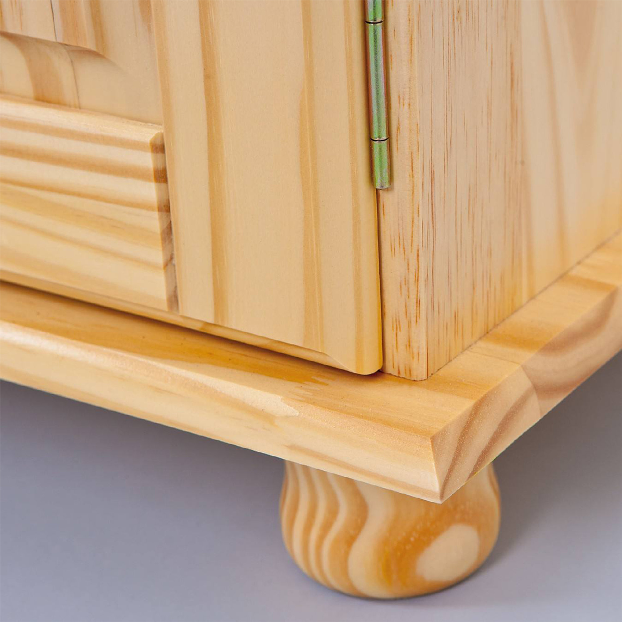 Credenza a tre ante e tre cassetti, colore marrone, cm 130 x 87 x 43. Saldi invernali vista9