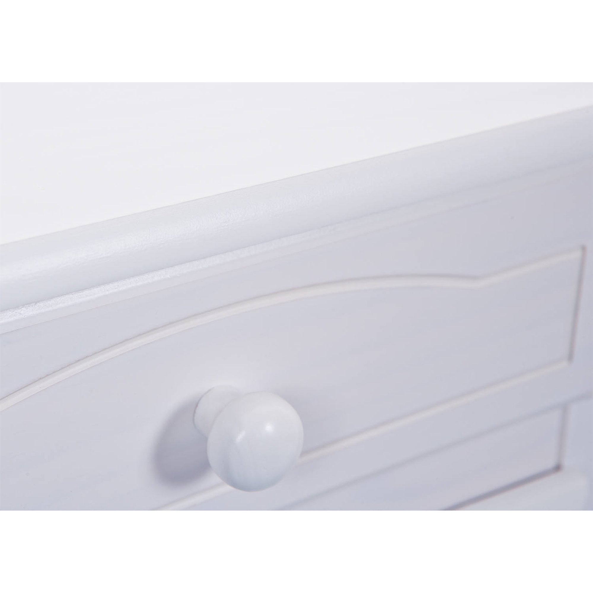 Credenza in con tre ante e cassetti con vetrinetta superiore, colore bianco, cm 130 x 198 x 32 Saldi invernali vista8