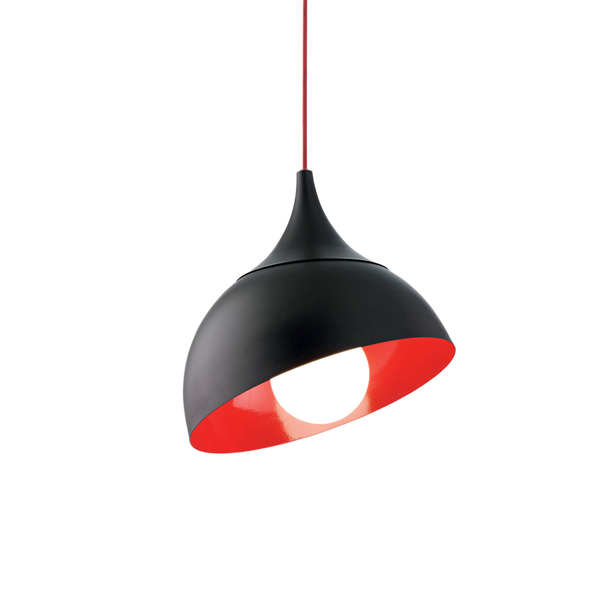 Lampada a sospensione, nero/rosso Saldi invernali vista0