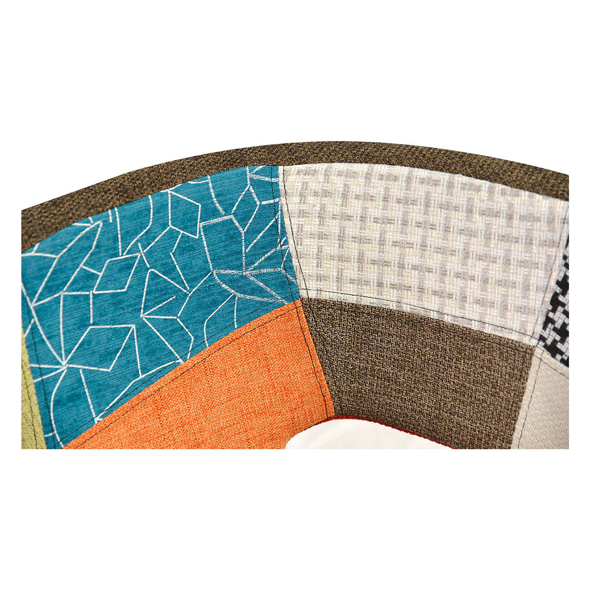 Poltrona in tessuto patchwork, multicolore Saldi invernali vista3