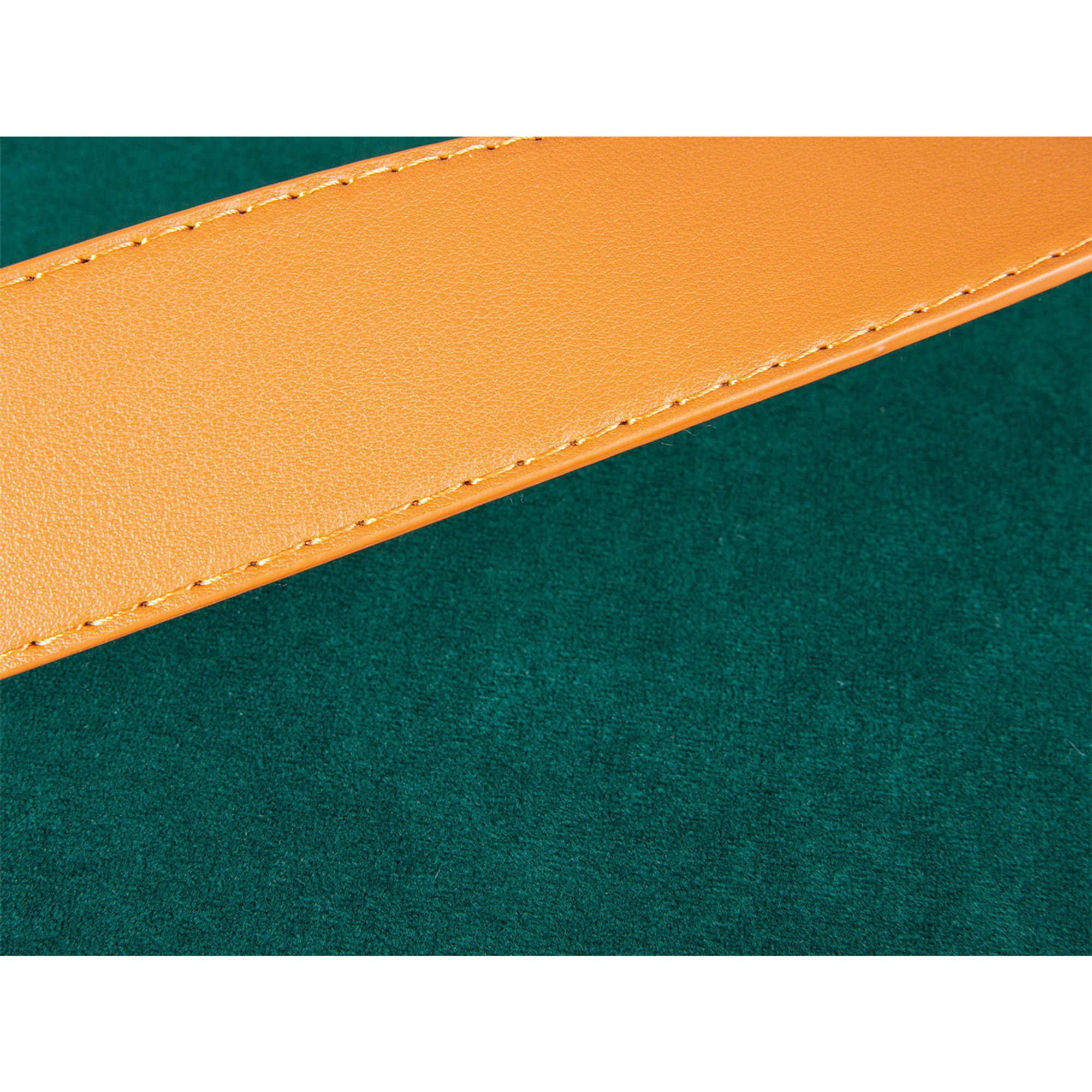 Pouf secchiello contenitore in velluto e maniglia in ecopelle, colore verde, cm 35x35x45 Saldi invernali vista3