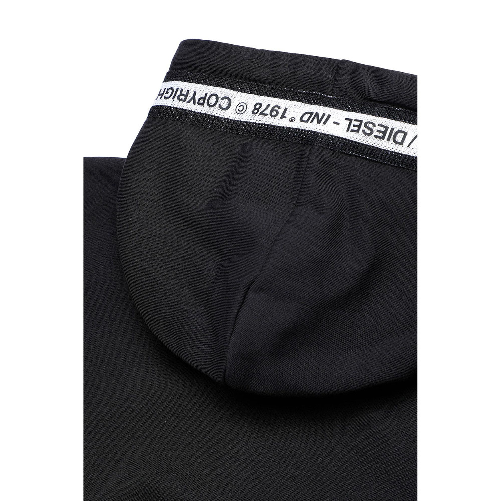Felpa con cappuccio e cerniera e ricamo con logo Diesel  vista2