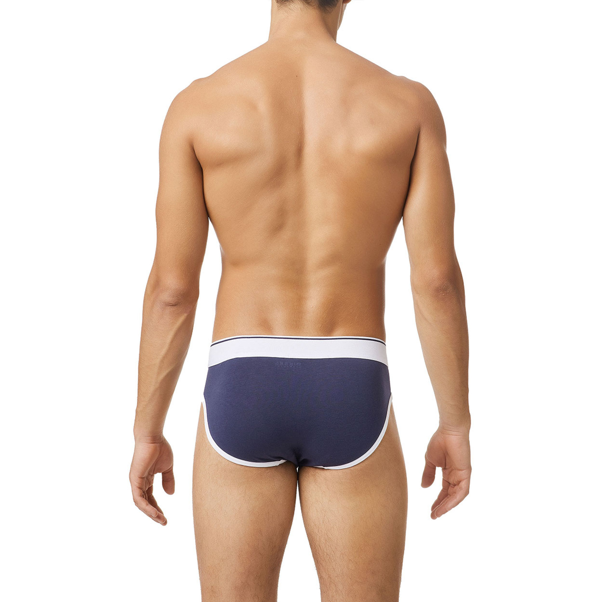 Confezione da tre slip con elastico a contrasto Diesel  vista2