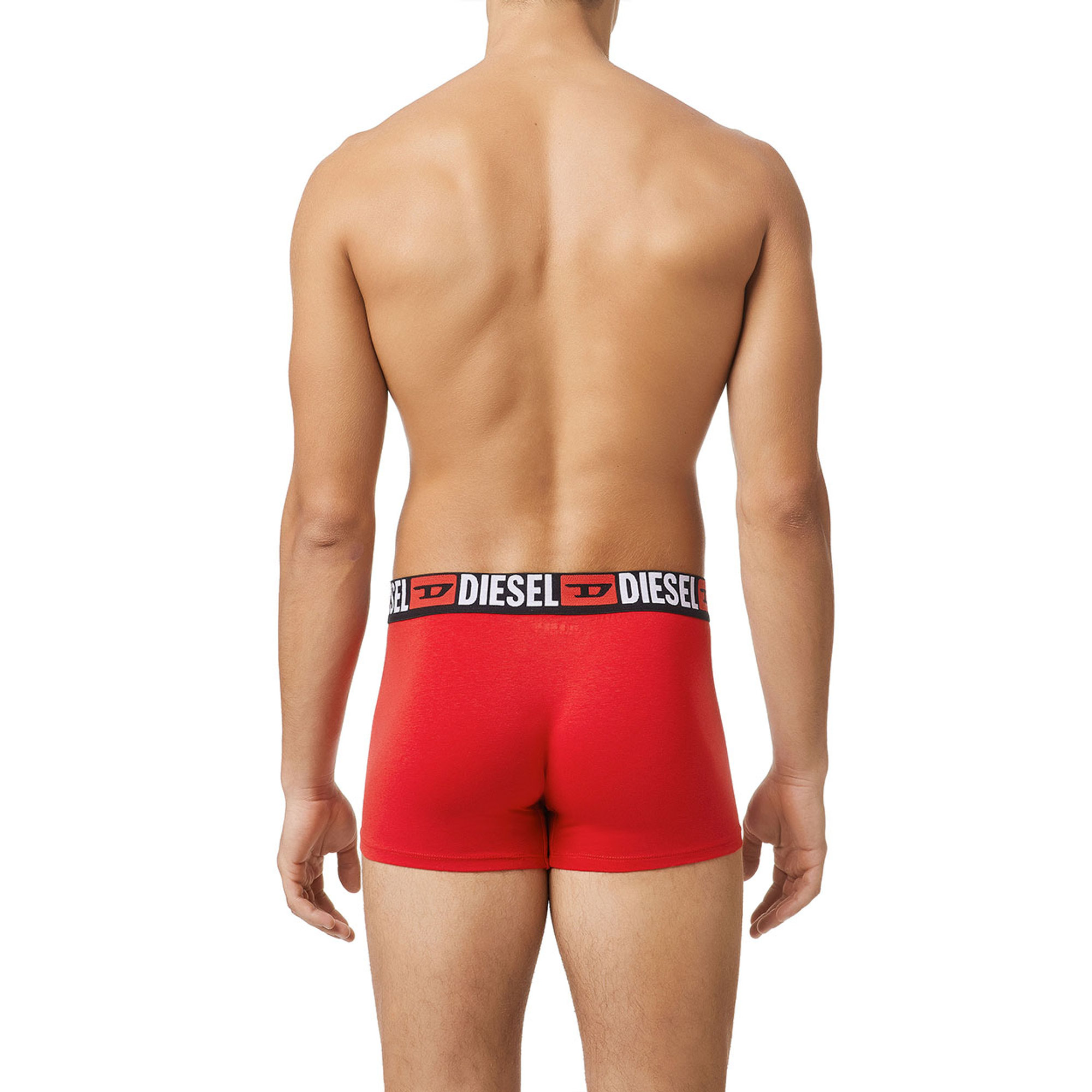 Set di tre boxer lunghi con elastico in vita con logo all-over Diesel  vista2