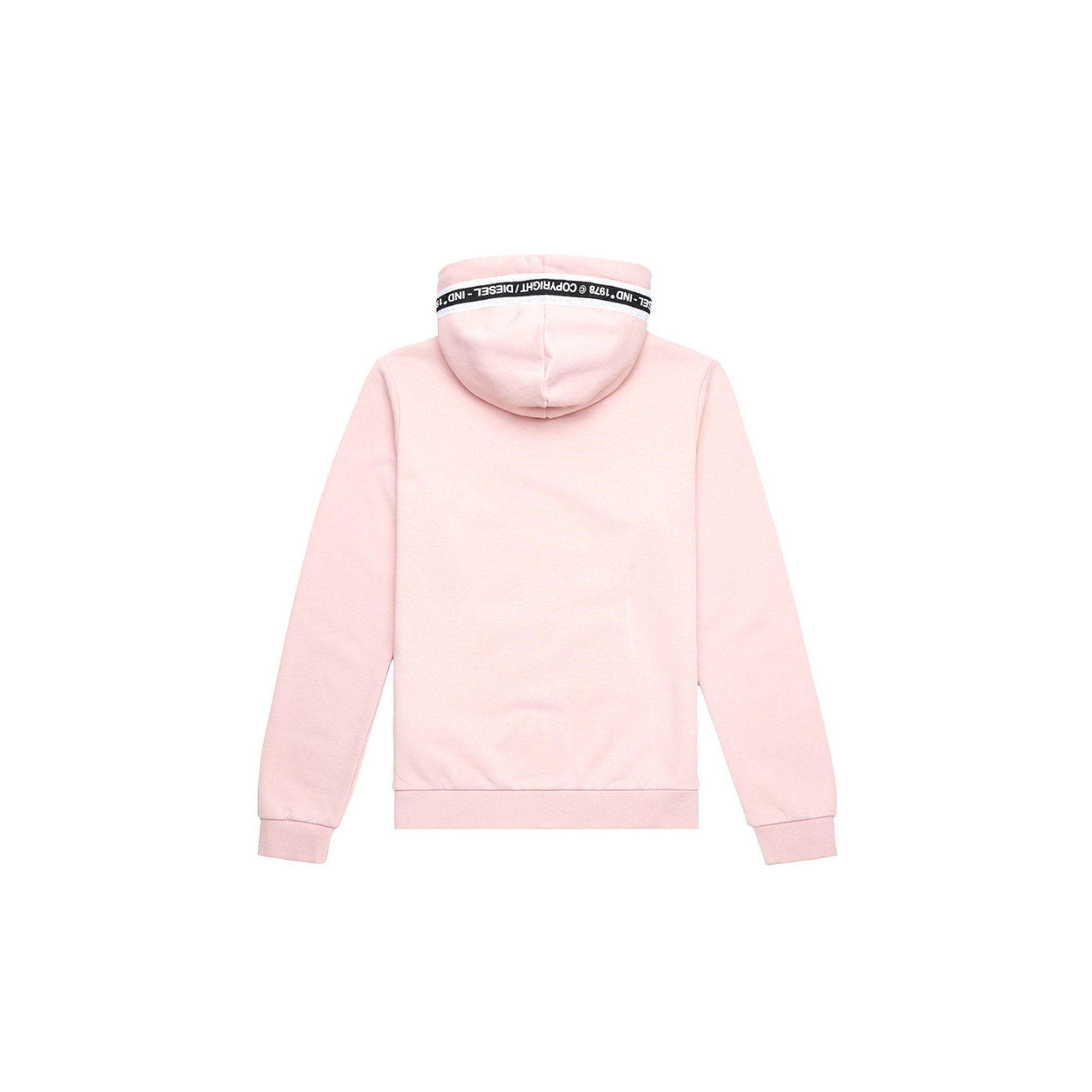 Felpa con cerniera e cappuccio con logo rosa Diesel  vista4