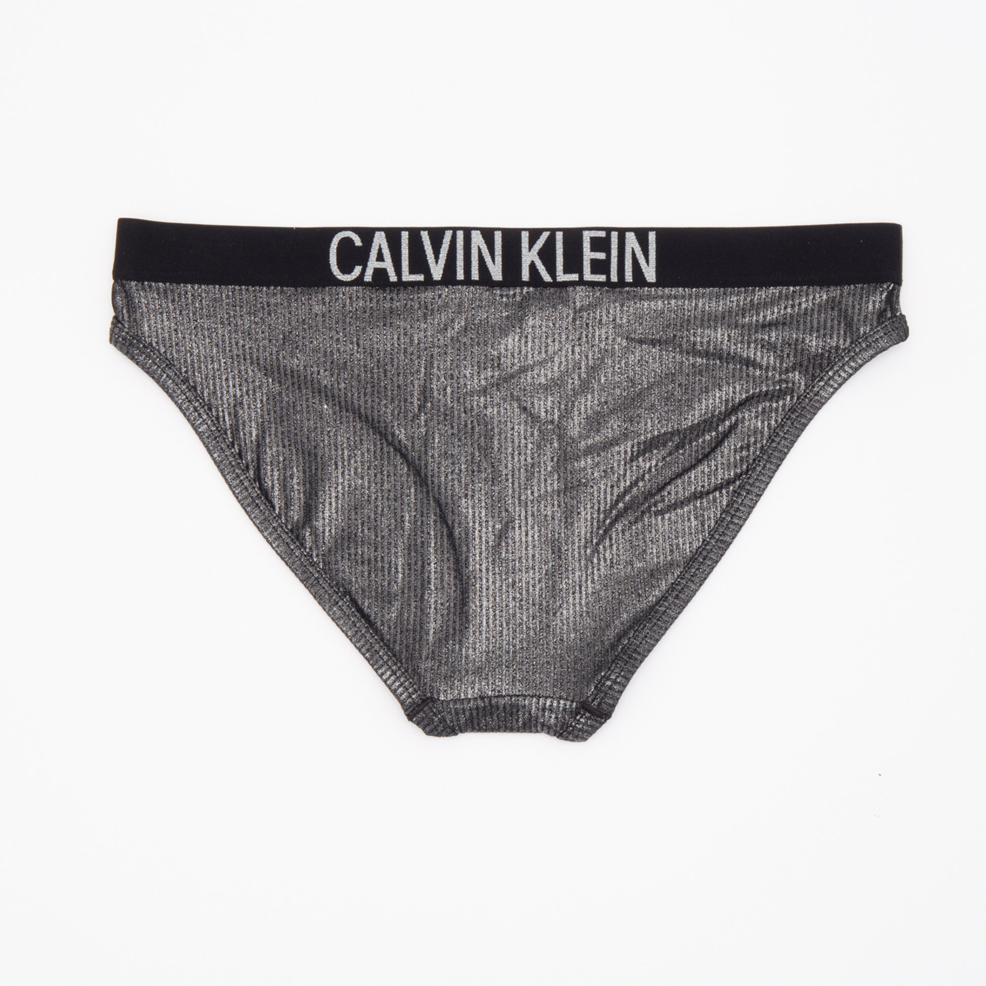 Slip bikini antracite metallizzato Calvin Klein vista0