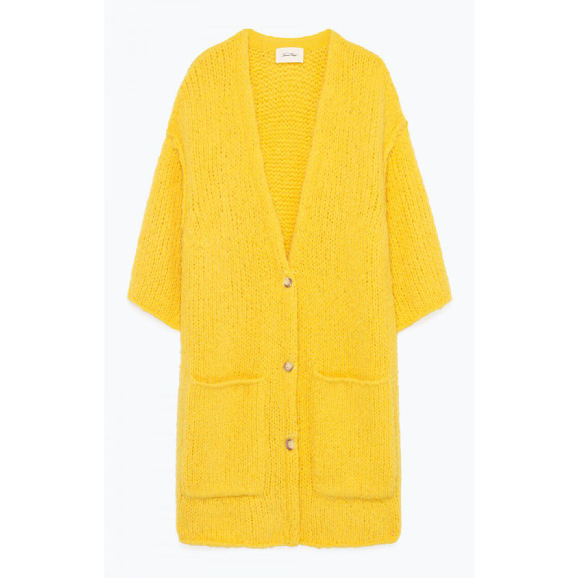 Maxi cardigan giallo mimosa American Vintage vista0
