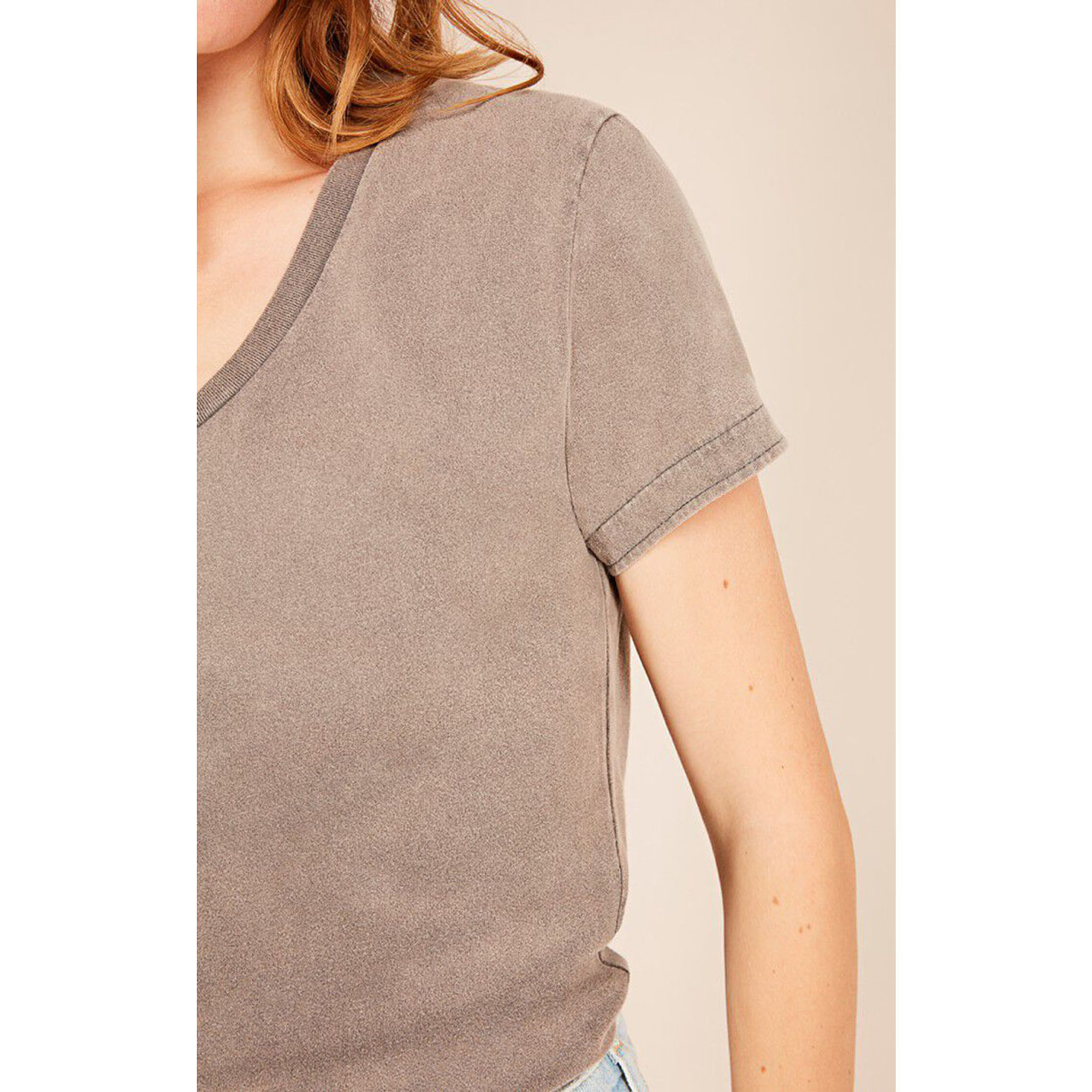 T-shirt a U antracite vintage American Vintage vista1