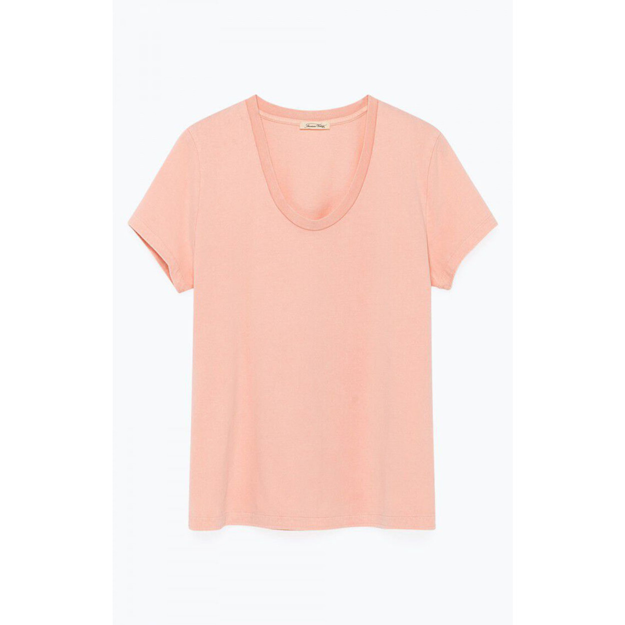 T-shirt a U camelia vintage American Vintage vista0