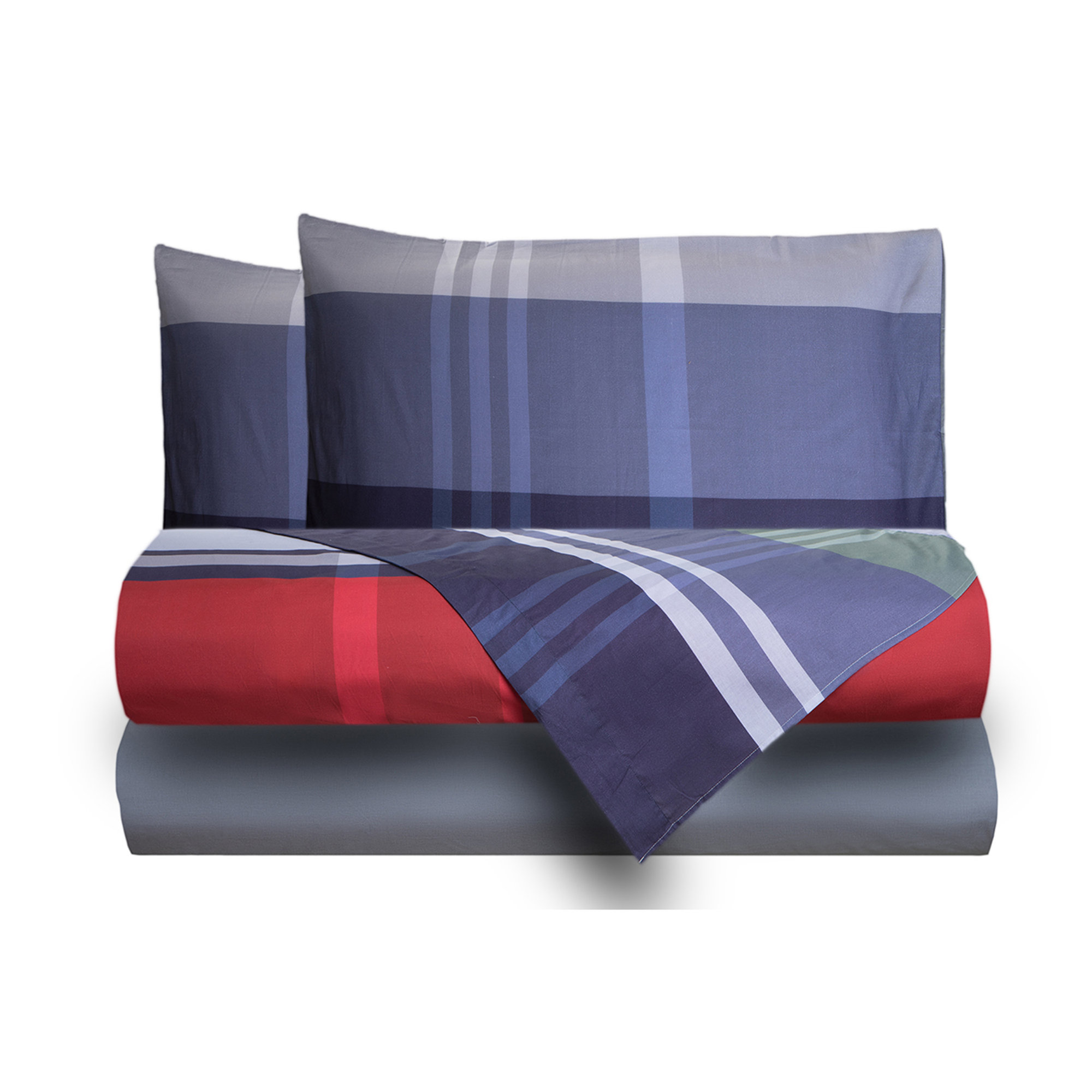 Completo letto effetto copriletto Tartan # 1 _ due piazze Passione tartan vista0