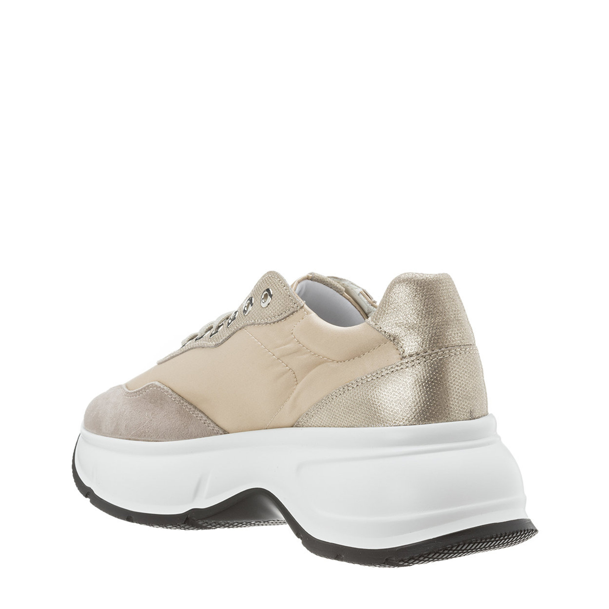 Sneakers platform con suola a contrasto sabbia FRAU vista1