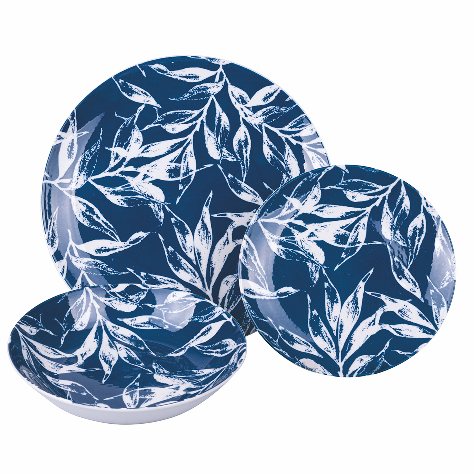Forest Leaf Blue Tischservice 18 Teile Villa D'Este Home Tivoli 1996 vista2