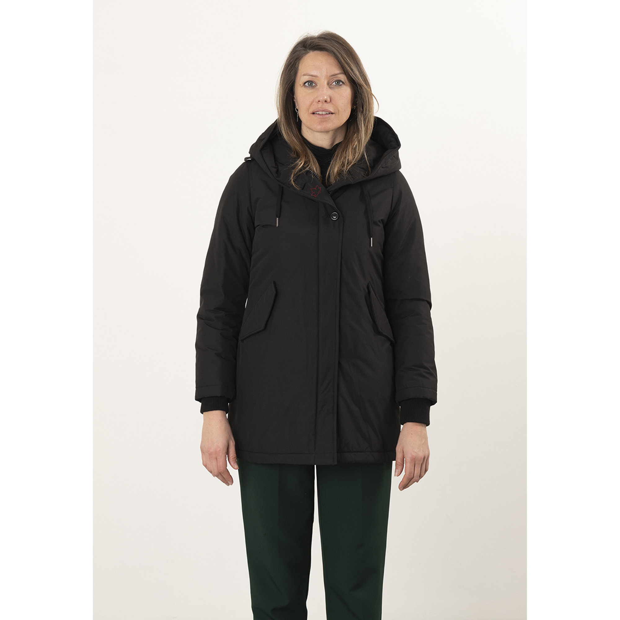 Parka con cappuccio nero Canadian vista0