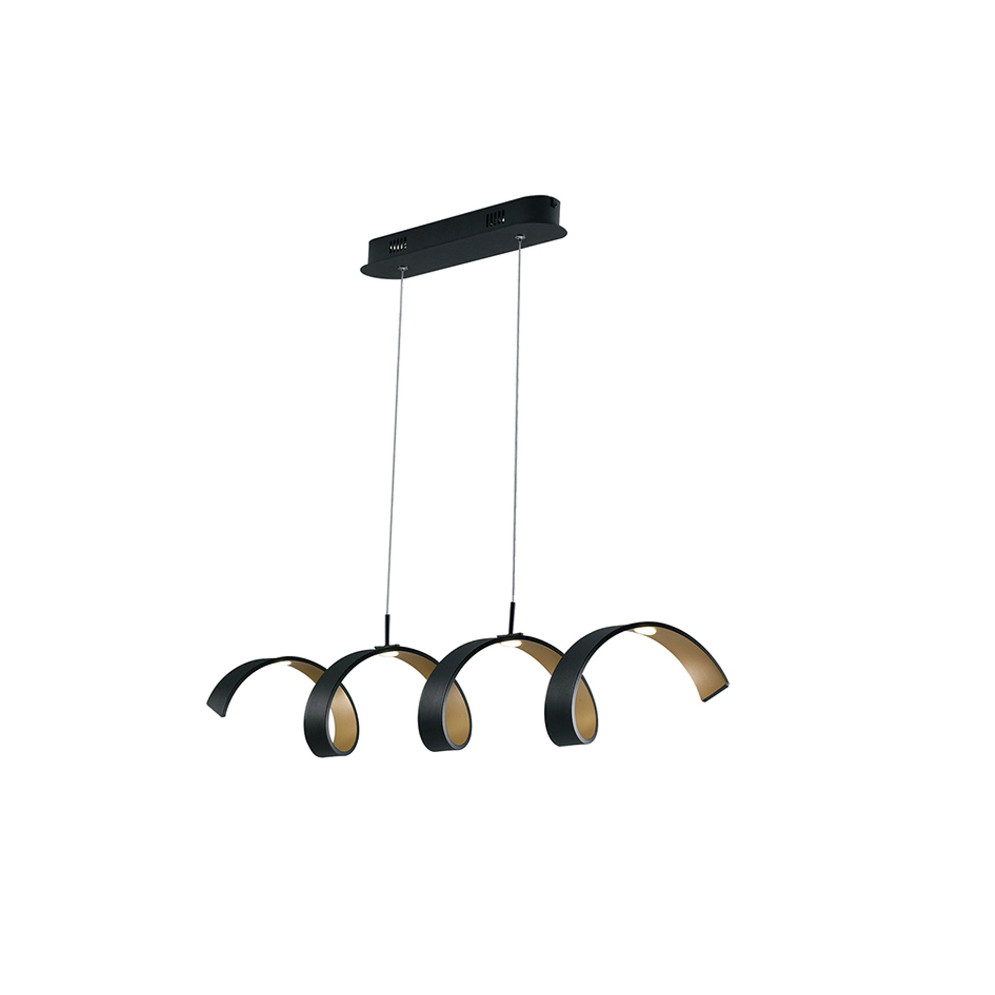 LED-Pendelleuchte Helix Schwarz/Gold 20 W 1600 lm 3000 K Luce Ambiente e Design vista0