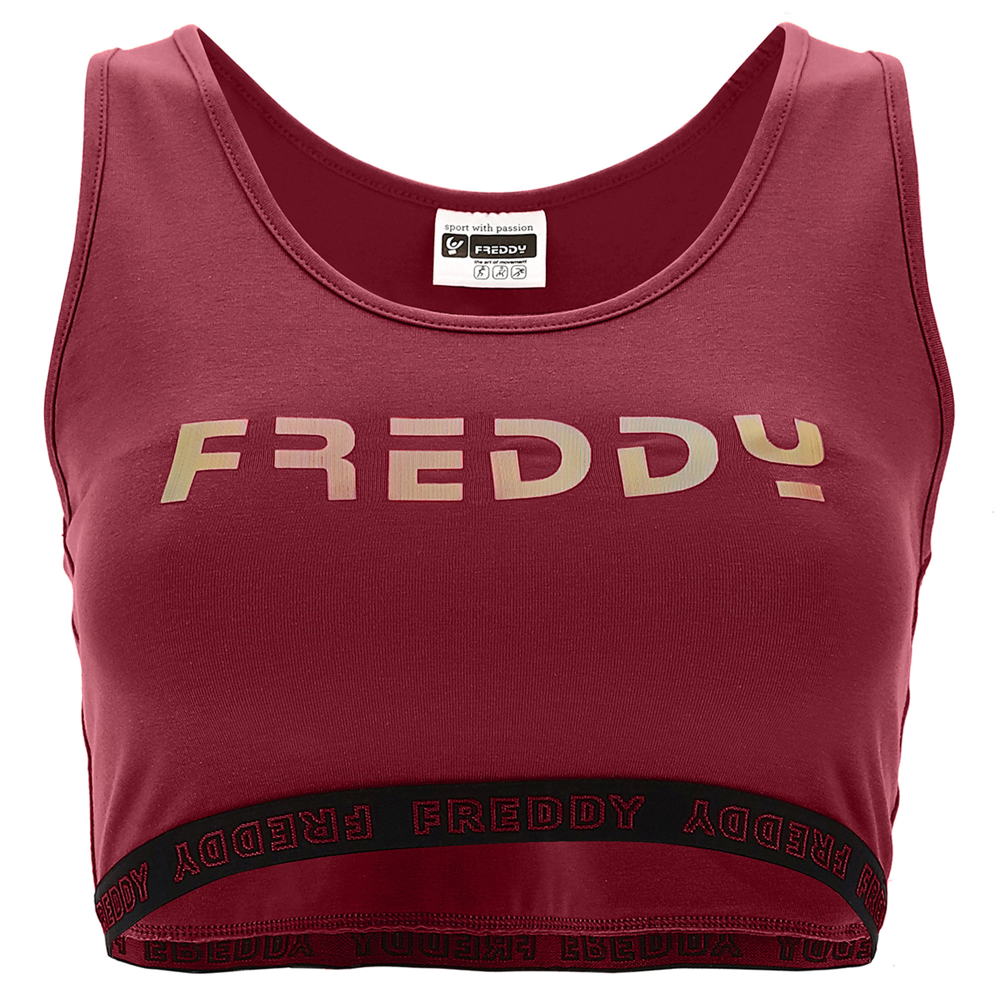 Freddy Reggiseno sportivo cotone stampa olografica Freddy vista0