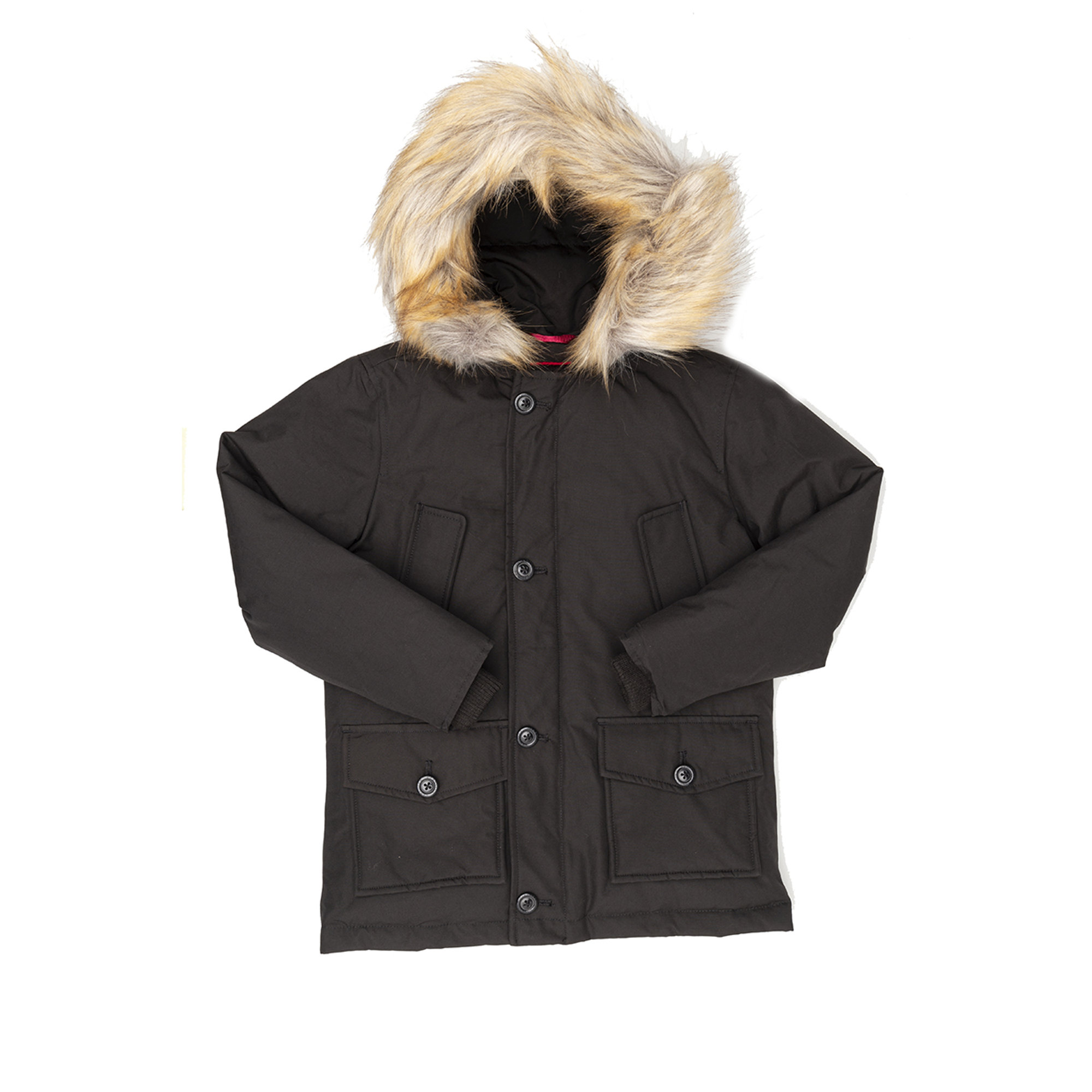 Canadian Parka con cappuccio bordato da pelliccia ecologica nero Canadian vista0