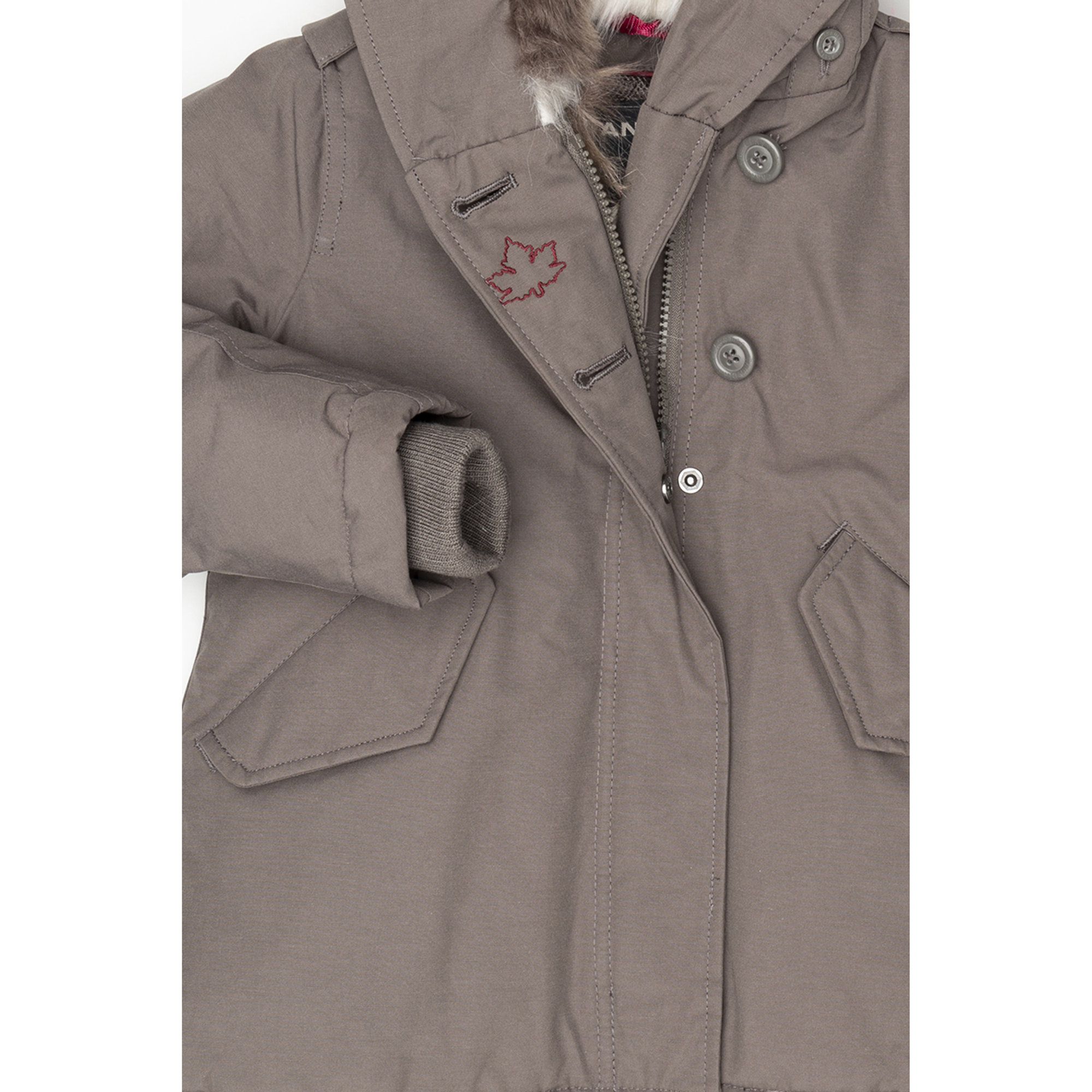 Canadian Parka con ecopelliccia multicolor fango Canadian vista2
