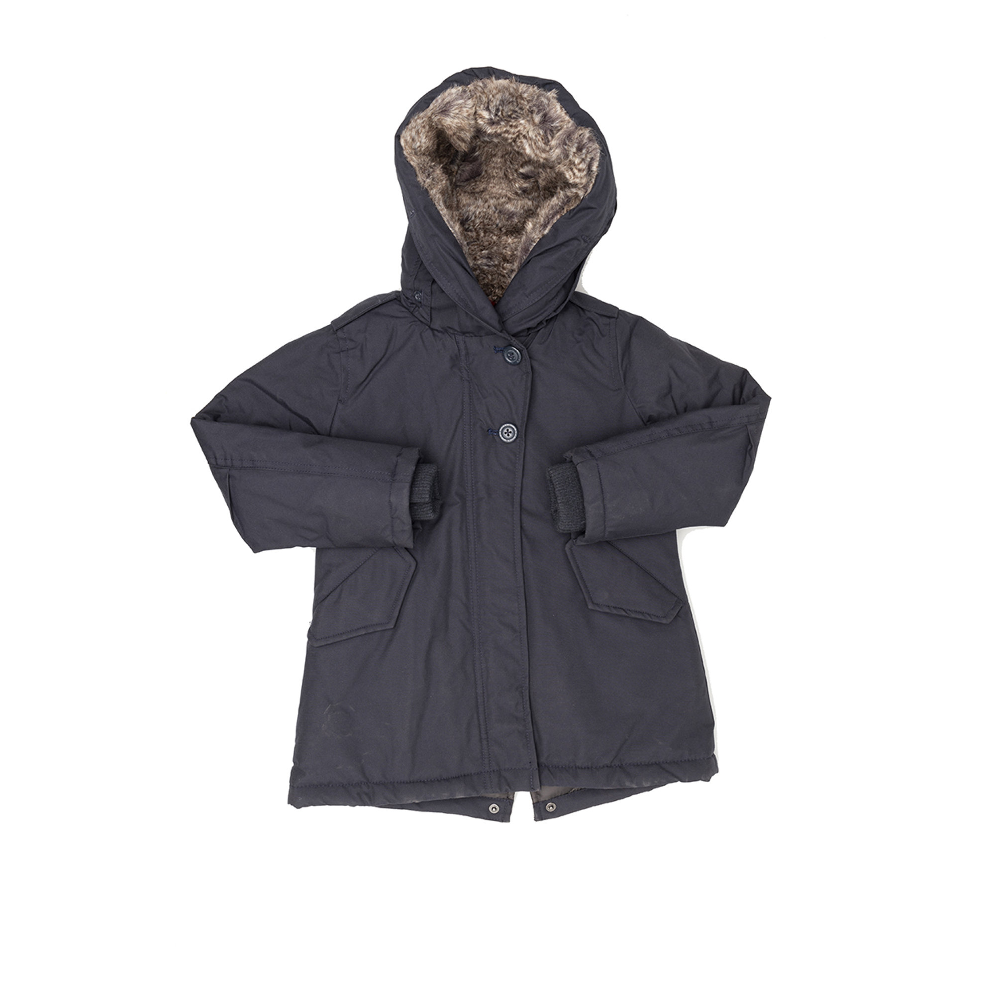 Canadian Parka con ecopelliccia blu navy Canadian vista0