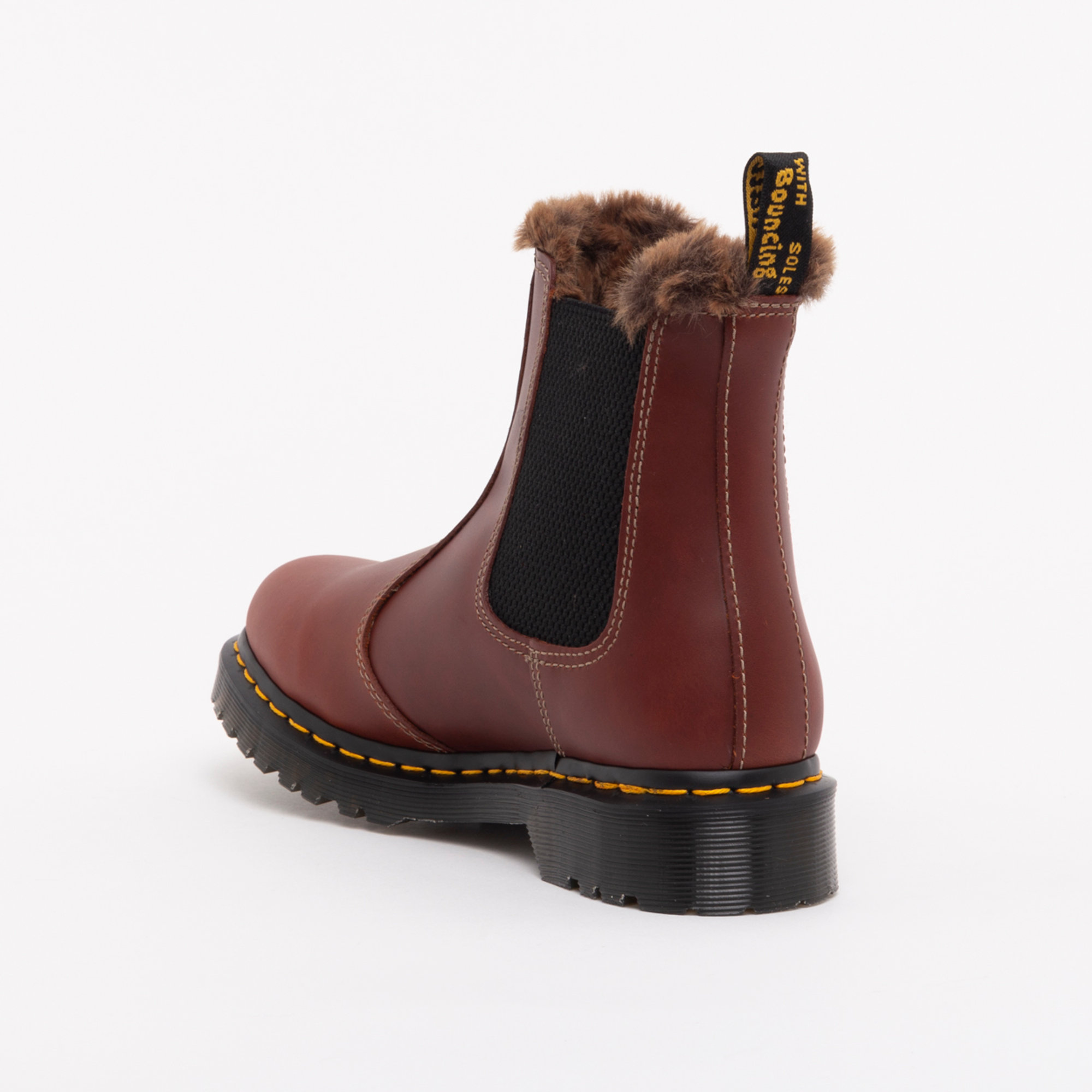 Stivaletti chelsea 2976 Leonore con rivestimento in pelliccia marroni Dr. Martens  vista1
