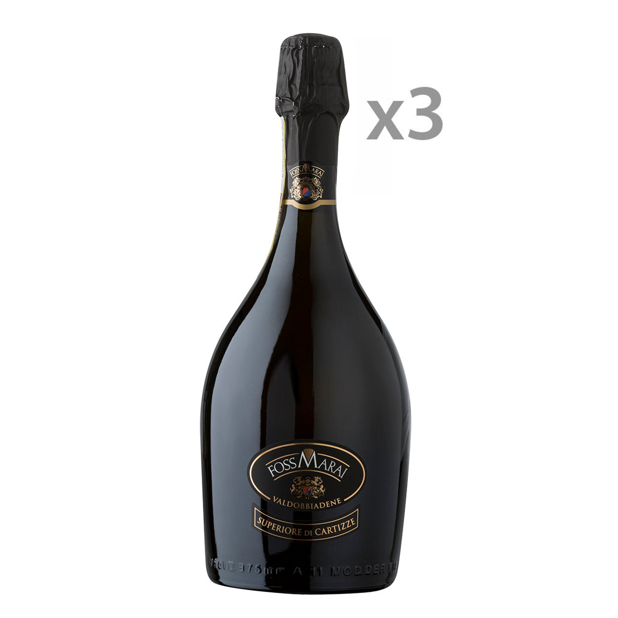3 bottiglie - "Cartizze" Valdobbiadene Superiore DOCG Dry Millesimato Foss Marai vista0