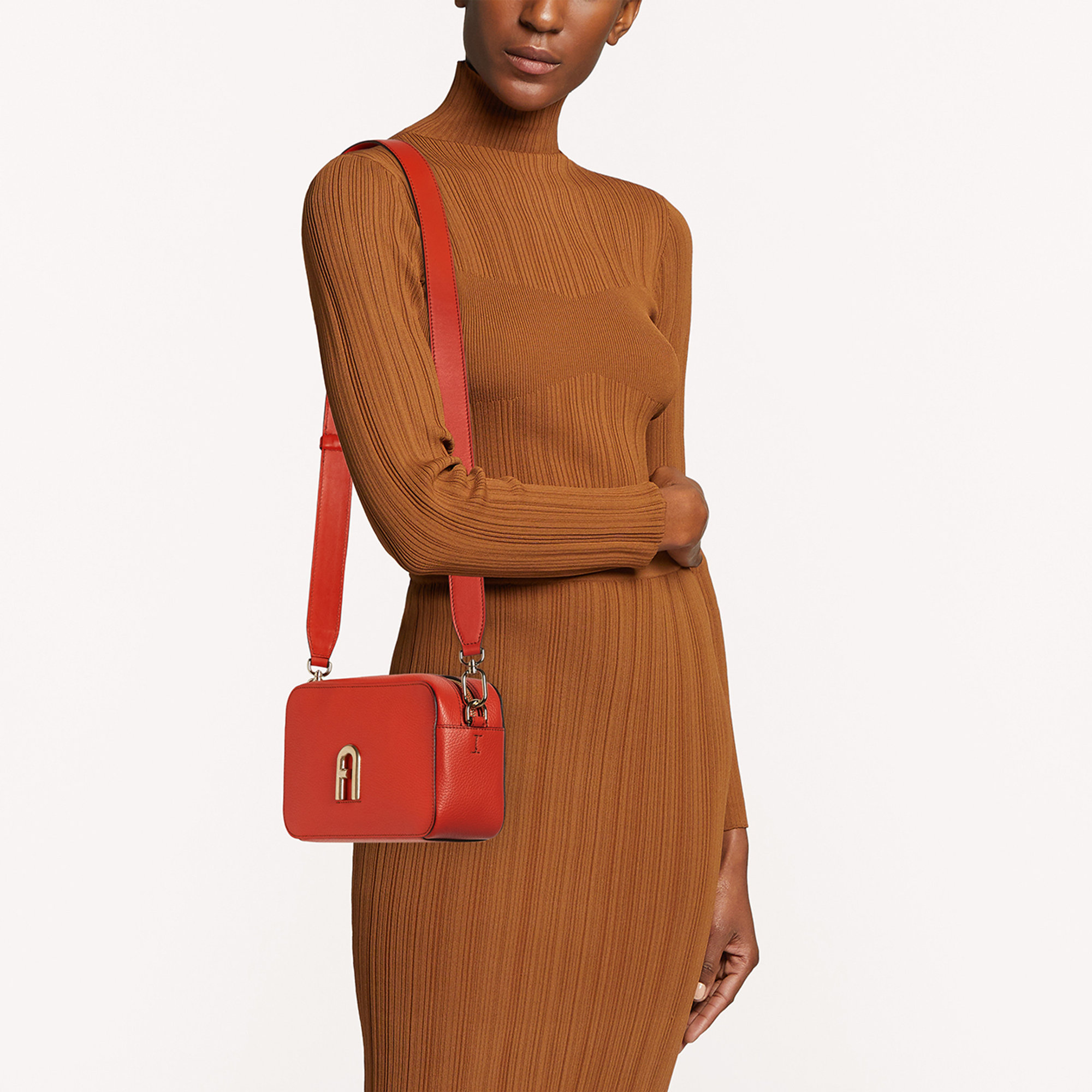 FURLA Primula S Borsa a tracolla tangerine Furla vista4