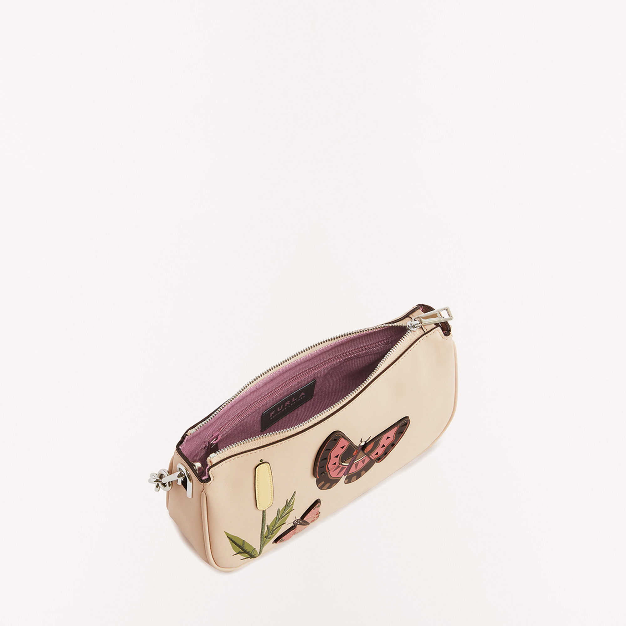 FURLA MOON S Borsa a spalla con farfalla e ricamo toni ballerina Furla vista3