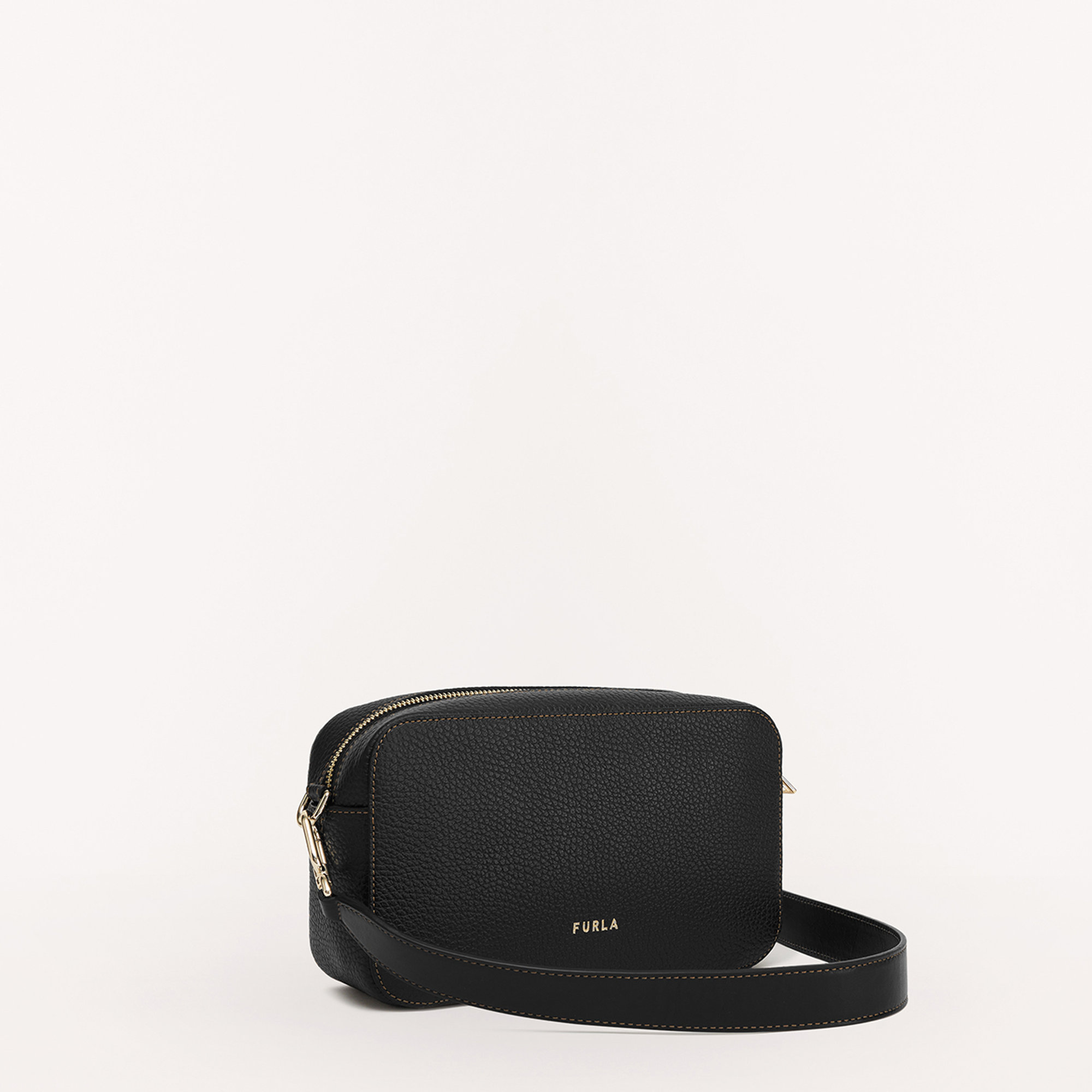 FURLA PRIMULA S Borsa a tracolla nera Furla vista2