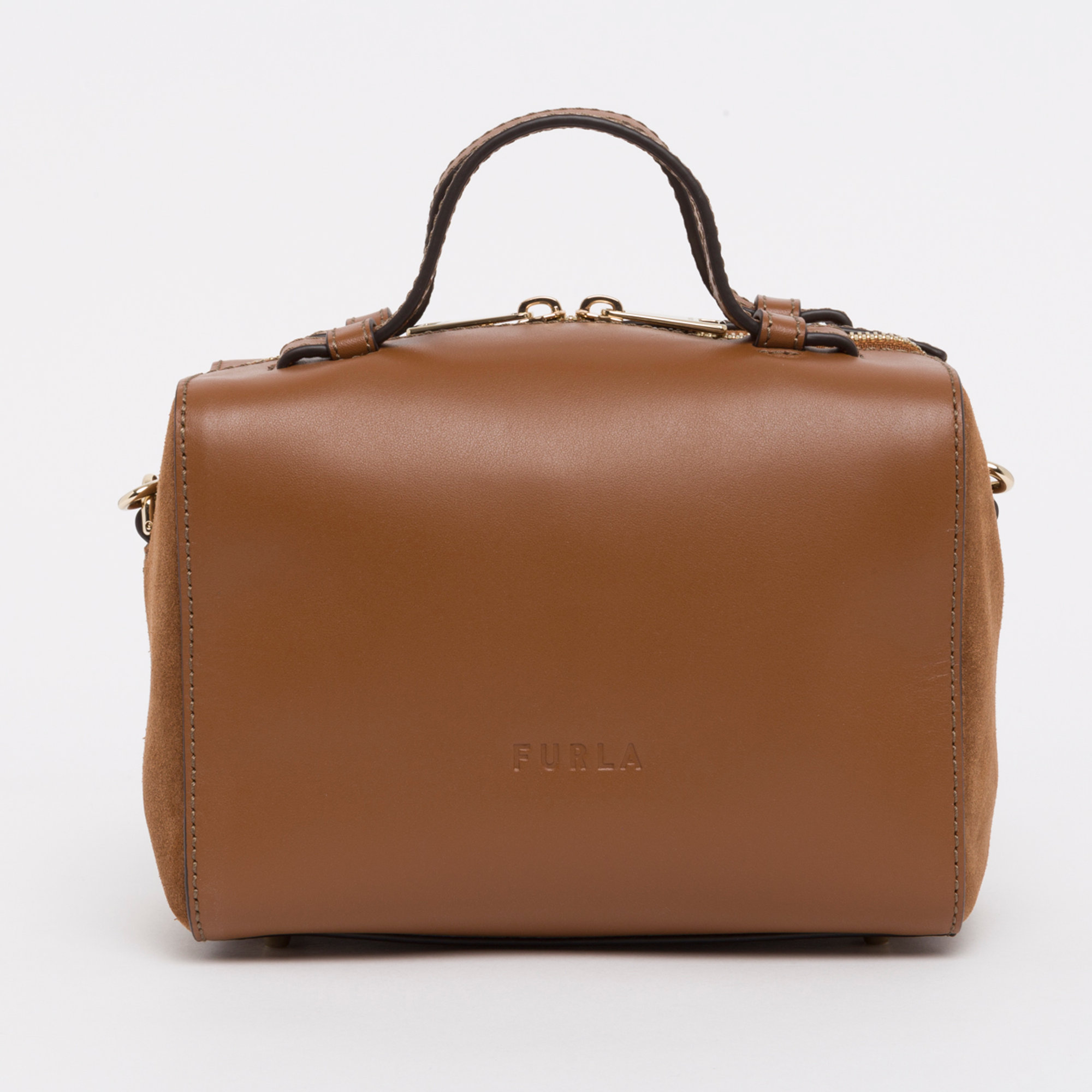 FURLA BORSA BOSTON S cognac  Furla vista0