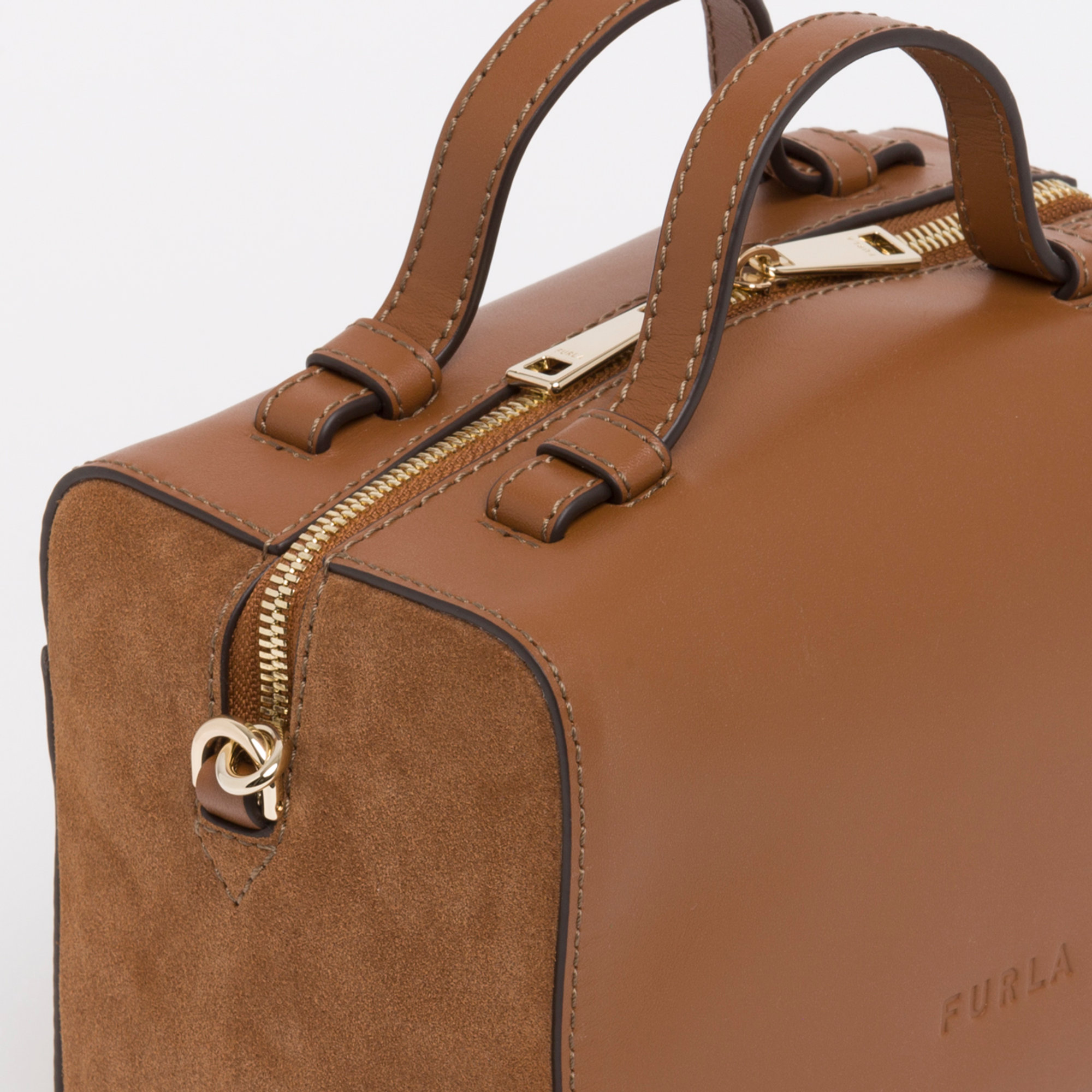 FURLA BORSA BOSTON S cognac  Furla vista2